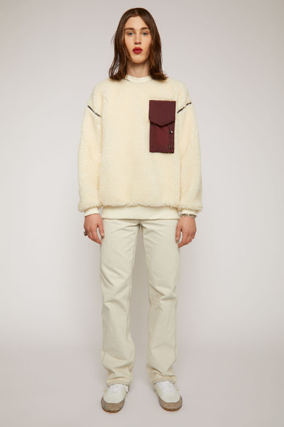 Acne Studios Contrast-pocket sweatshirt off white outlook