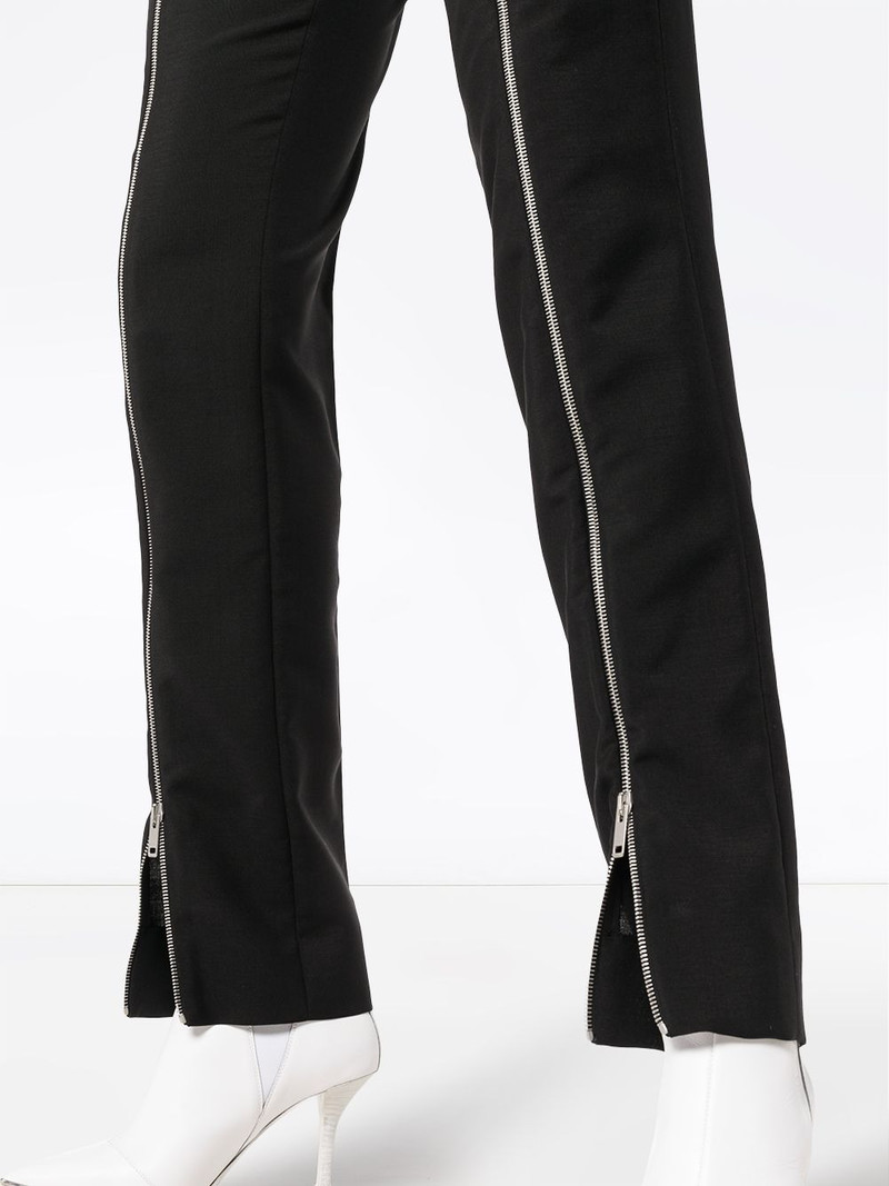 zip front detailed trousers 5