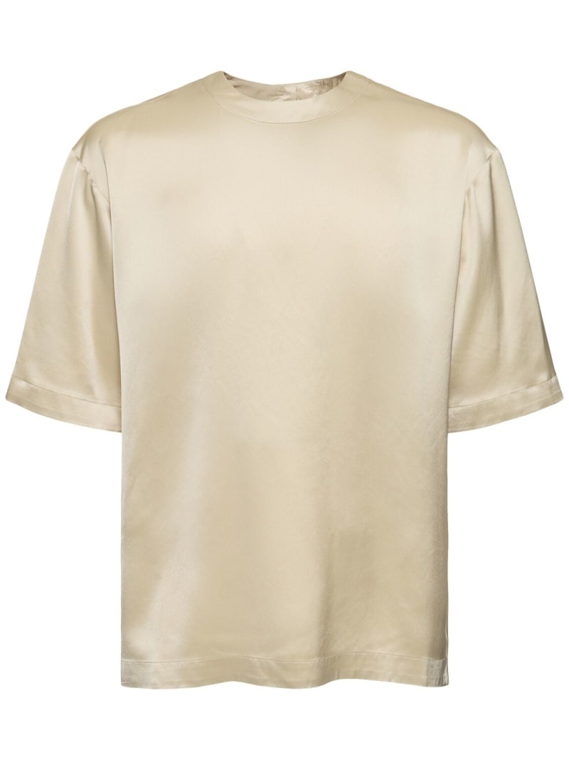 Boxy tech satin t-shirt - 1