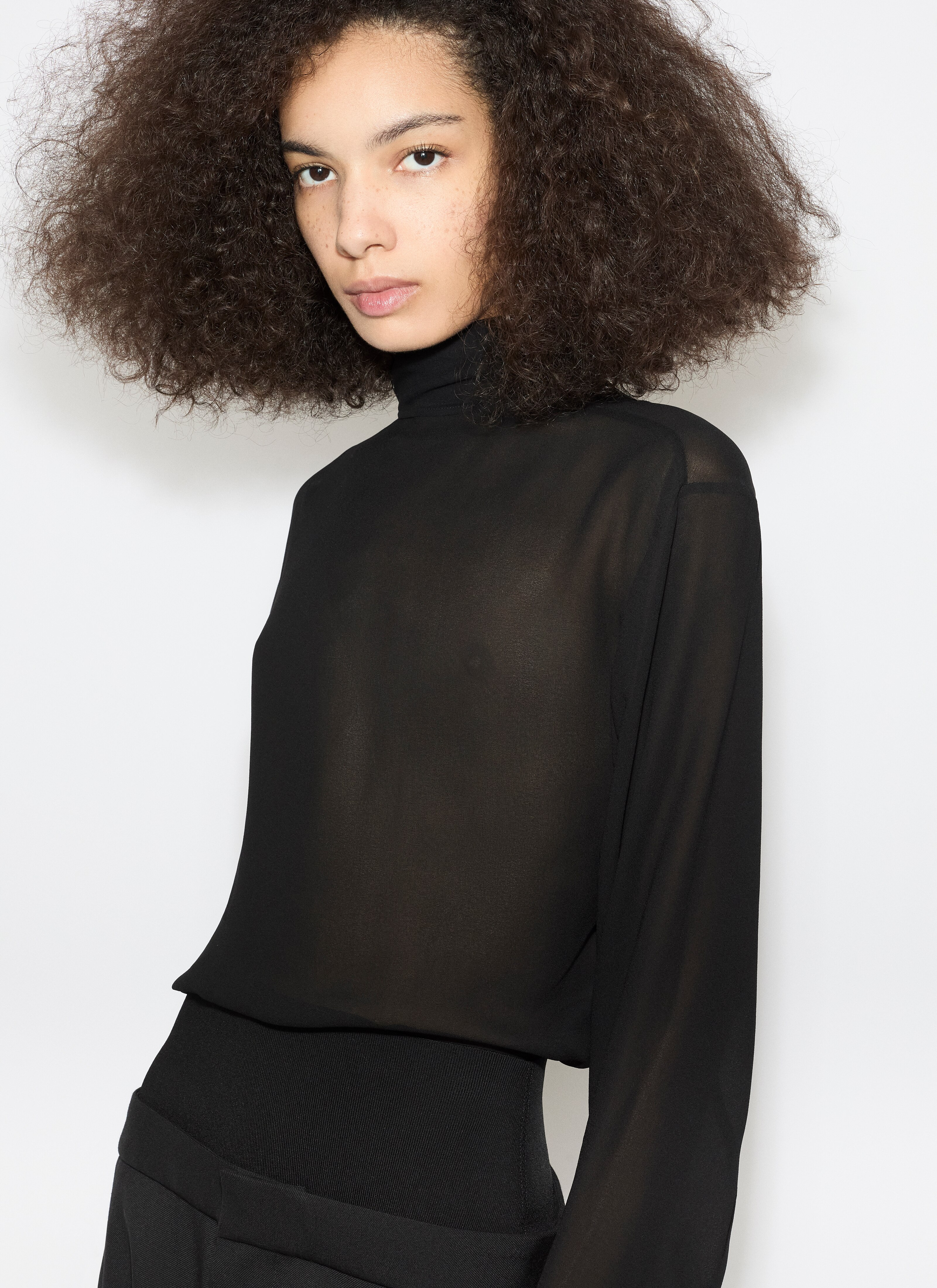 GEORGETTE SCARF BLOUSE - 5