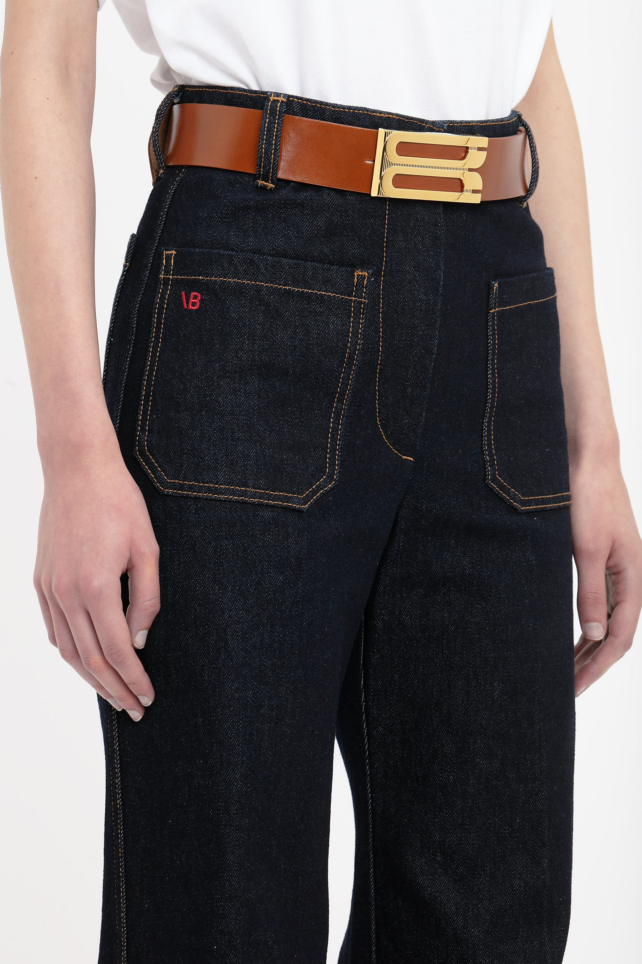 Alina High Waisted Jean In Dark Indigo Rinse - 5