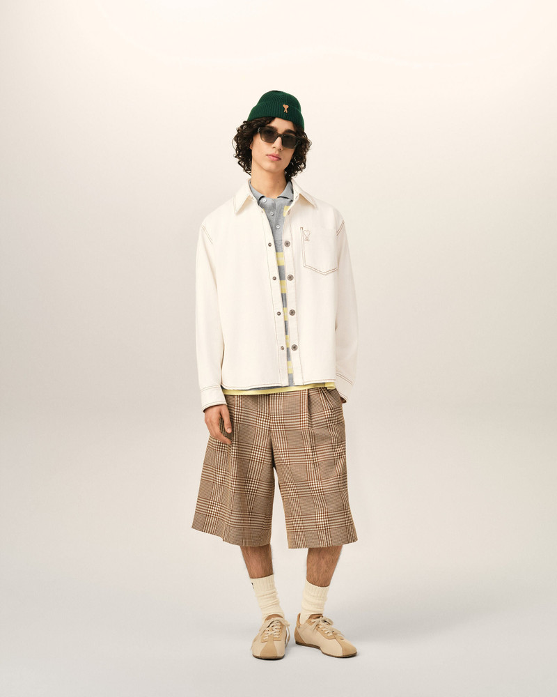 AMI Paris WHITE COTTON AMI DE COEUR OVERSHIRT outlook