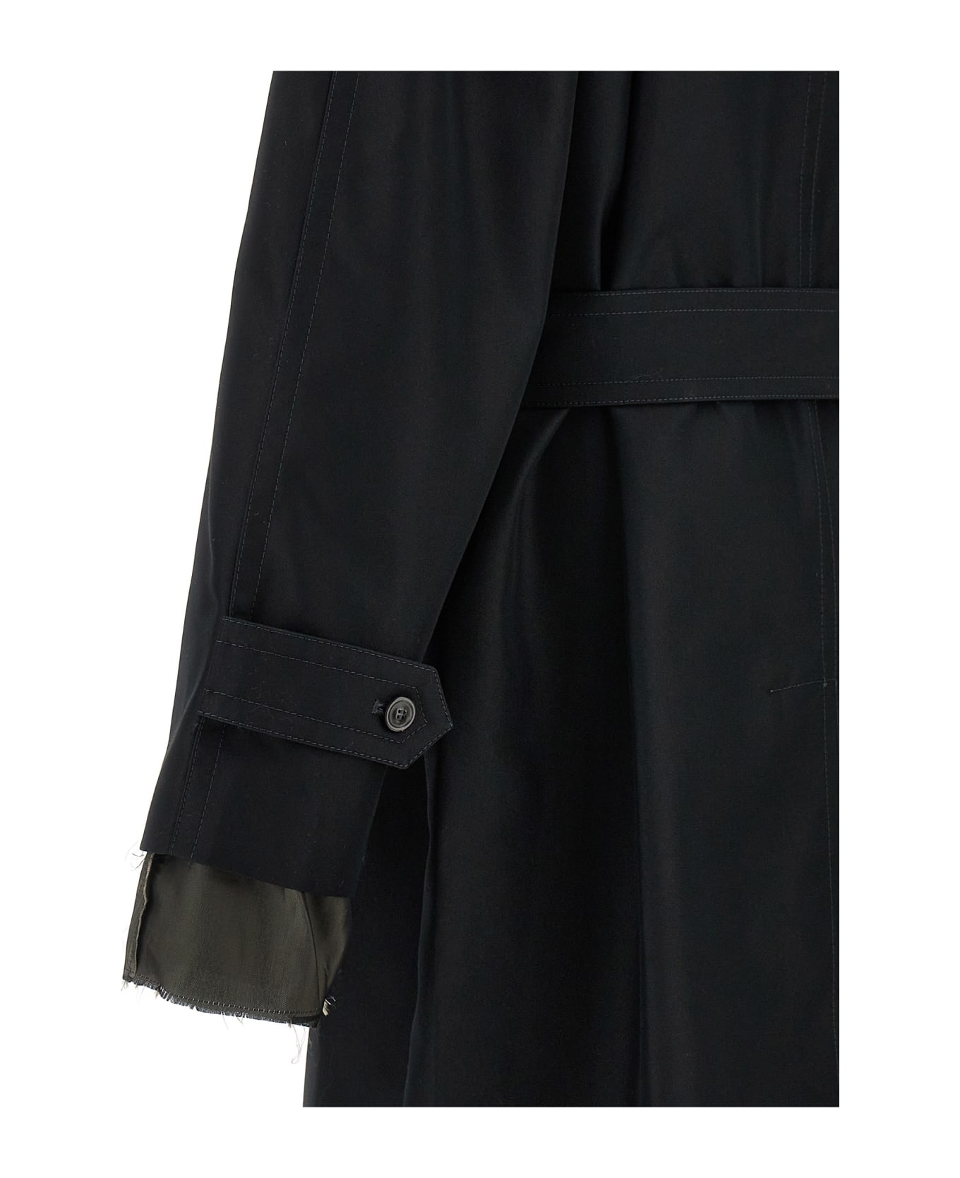 Long Single-breasted Trench Coat - 4