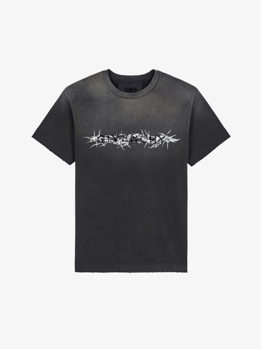 GIVENCHY BARBED WIRE VINTAGE OVERSIZED T-SHIRT - 4