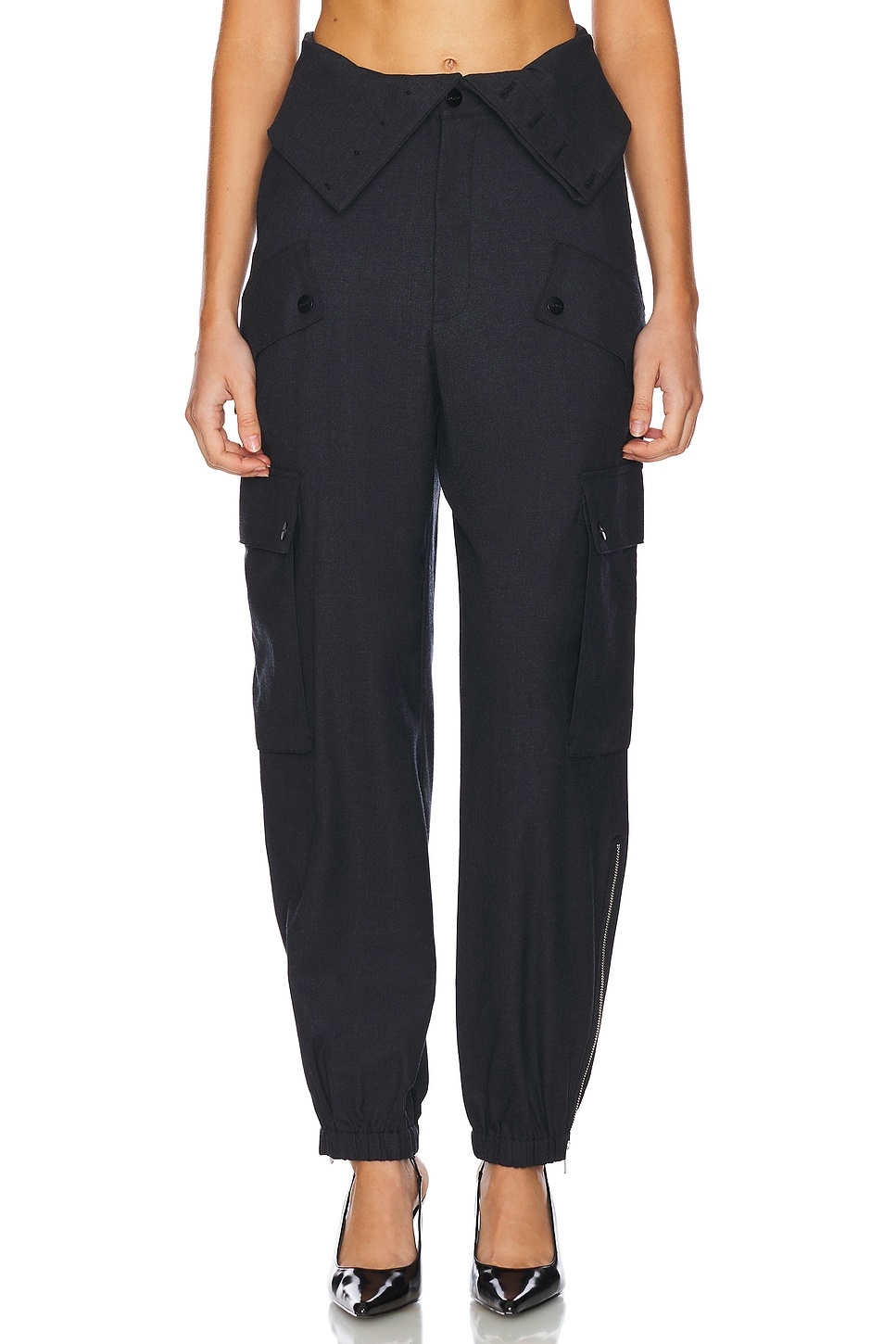 Double Waistband Cargo Pants - 1