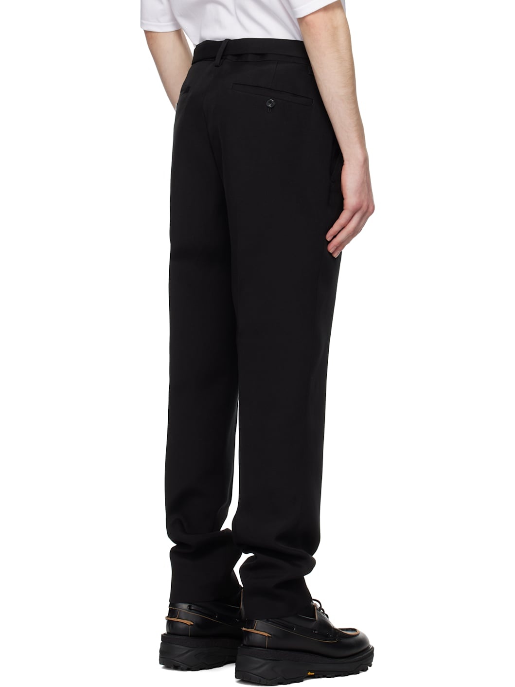 Black Double-Faced Trousers - 3