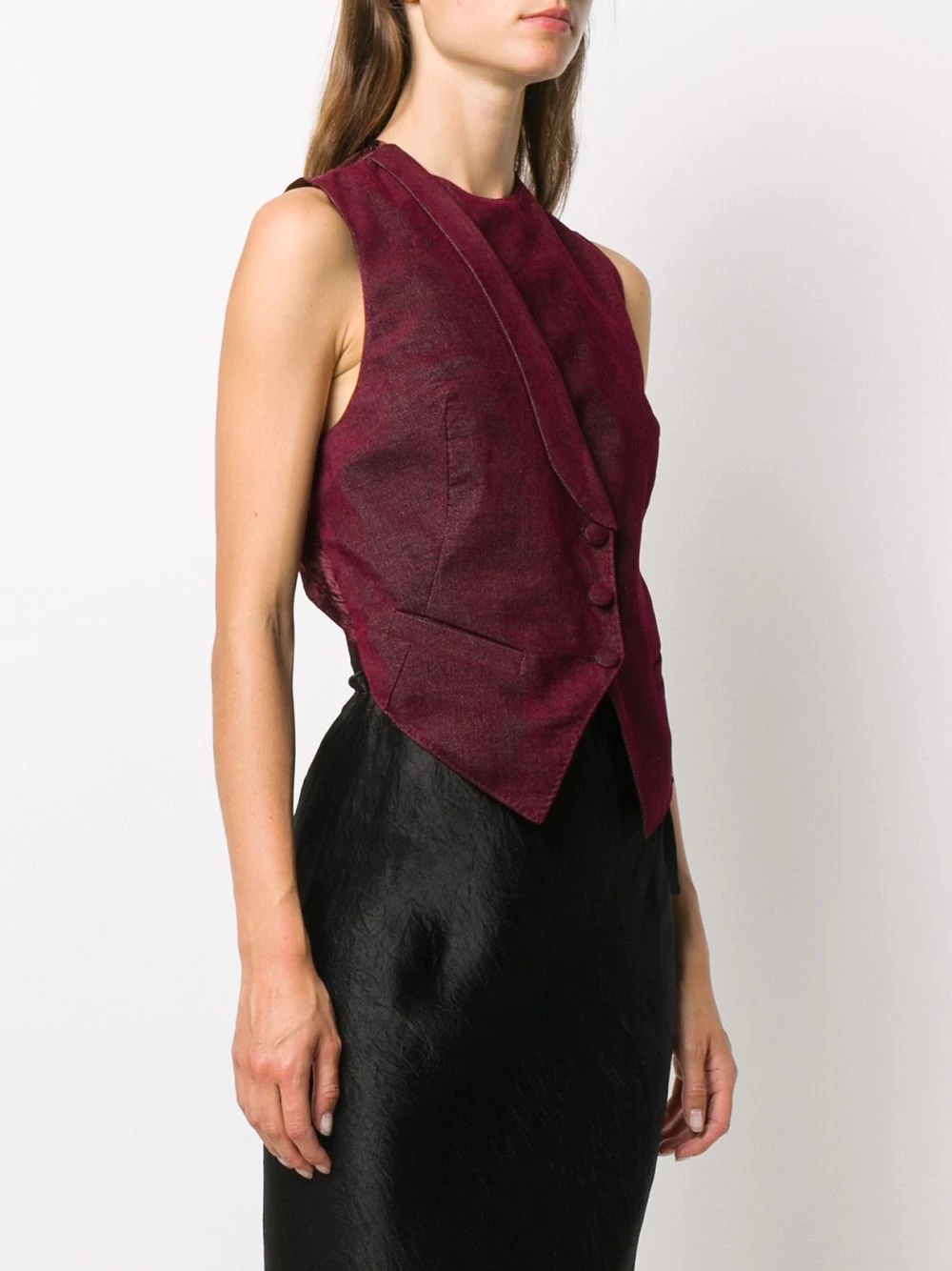 fitted angular waistcoat jacket - 3