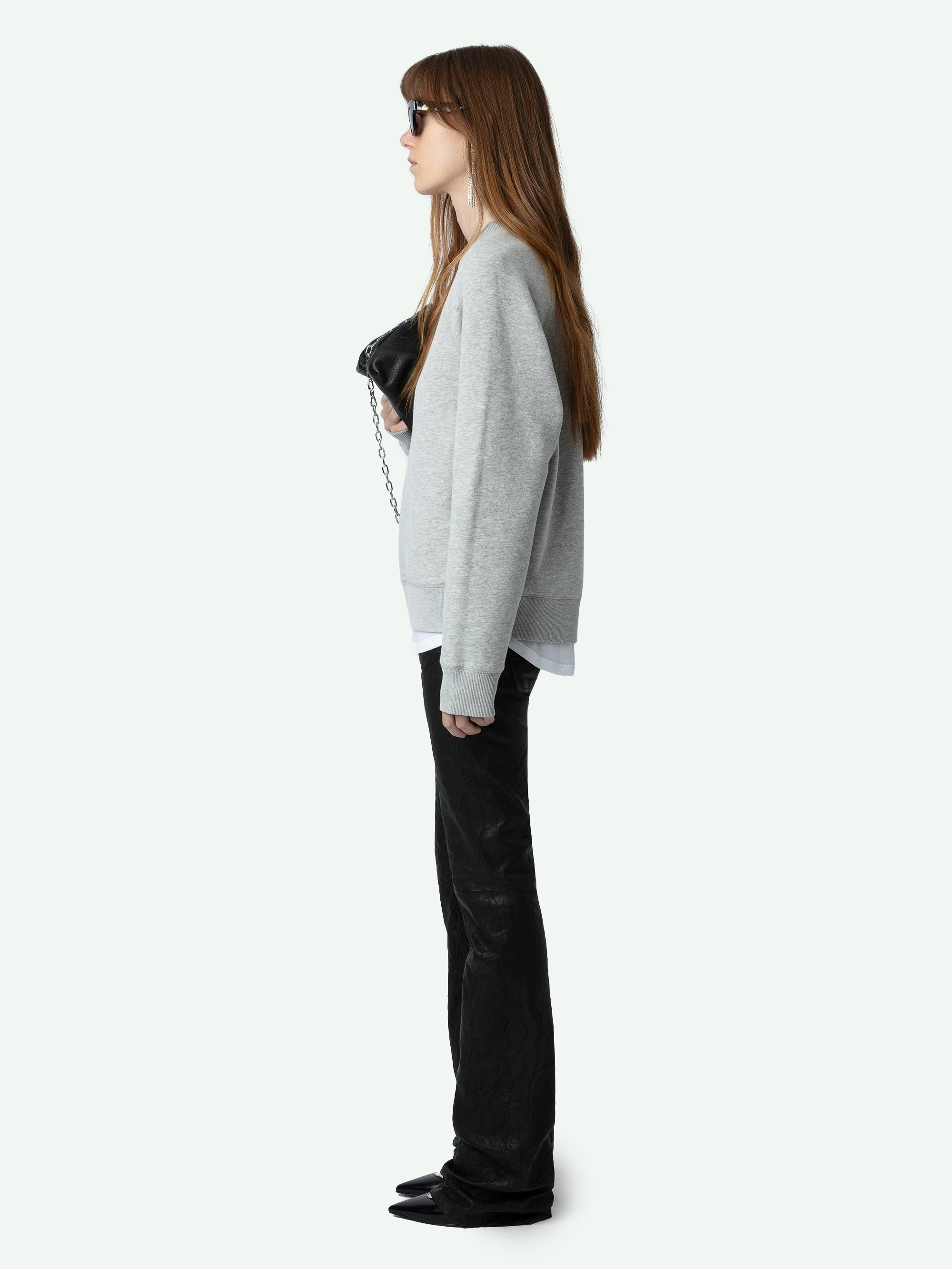 Upper Diamante Wings Sweatshirt - 4