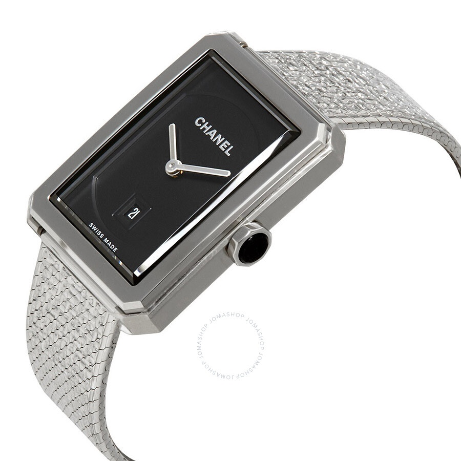 Chanel Boyfriend Black Guilloche Dial Ladies Watch H4878 - 2