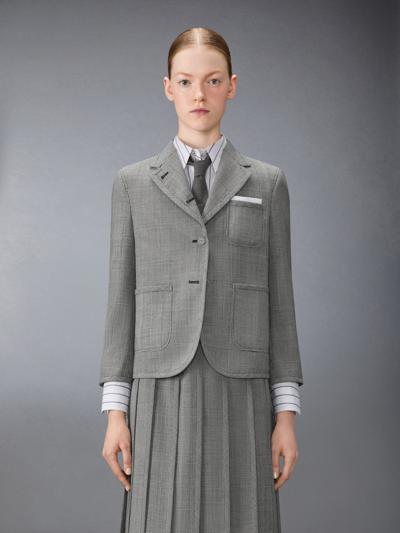 Thom Browne PRINCE OF WHALES FUNMIX FRESCO CROPPED SPORTCOAT outlook