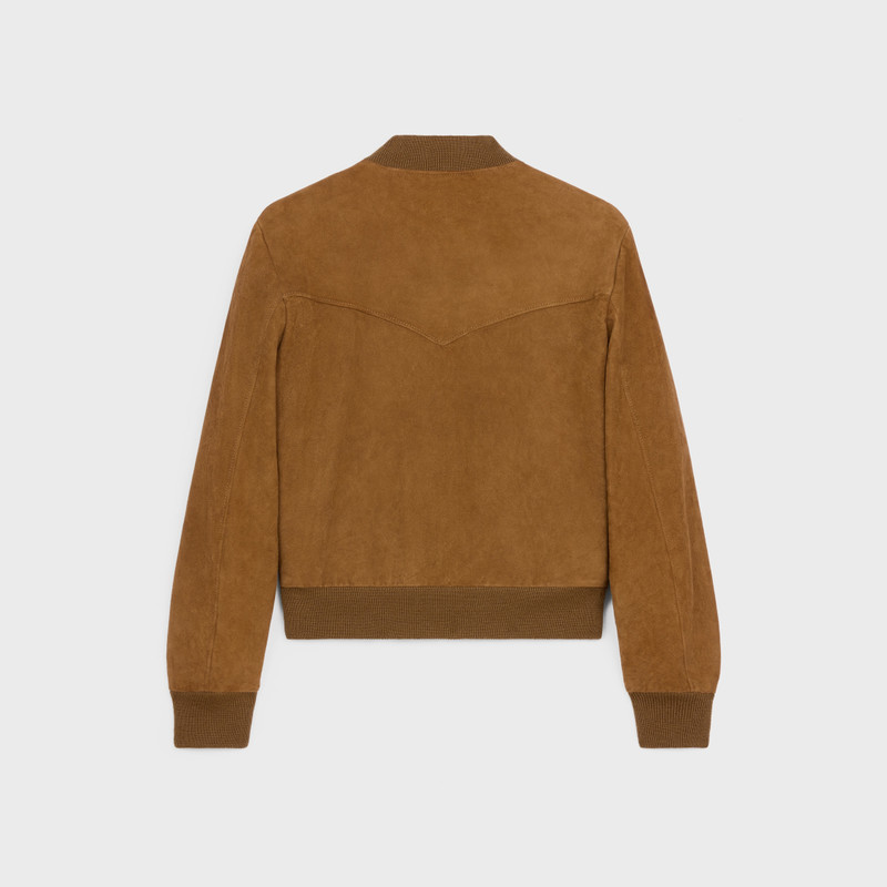 CELINE boule blouson jacket in suede outlook