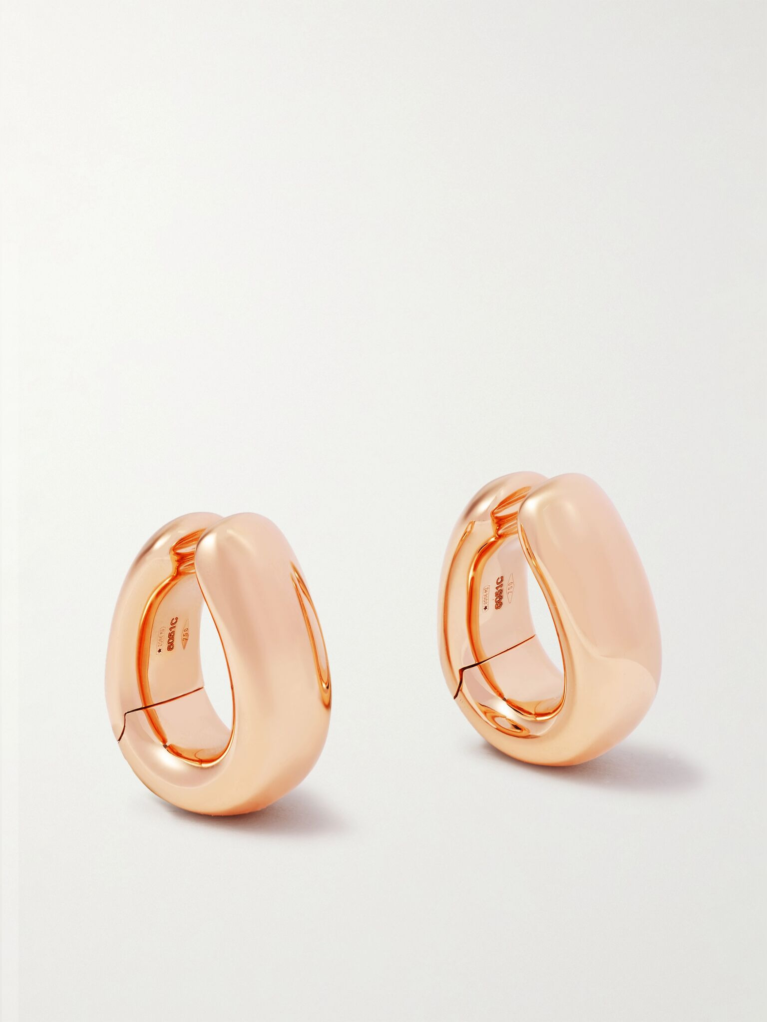 Iconica 18-karat rose gold clip earrings Gold - 1
