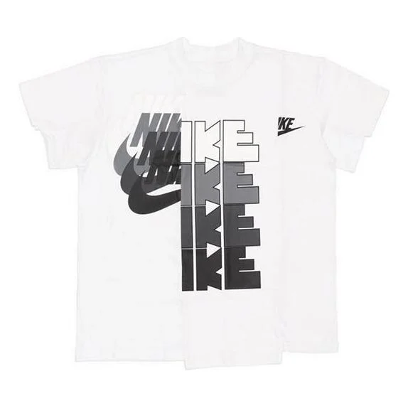 (WMNS) 나이키 x Sacai 잡종 티셔츠 '화이트' CD6310-100 - 1