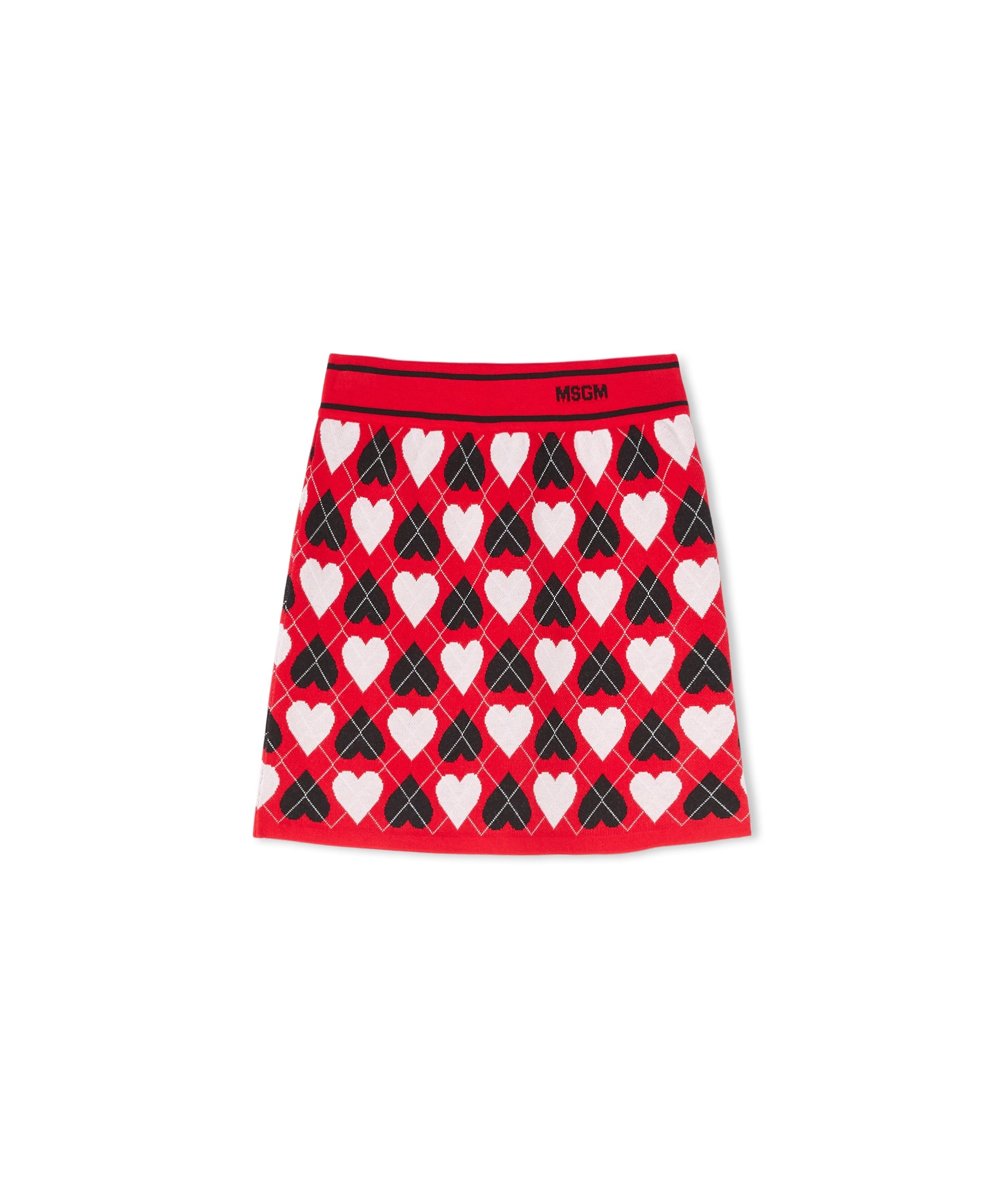Viscose skirt with "Active Hearts" motif - 1