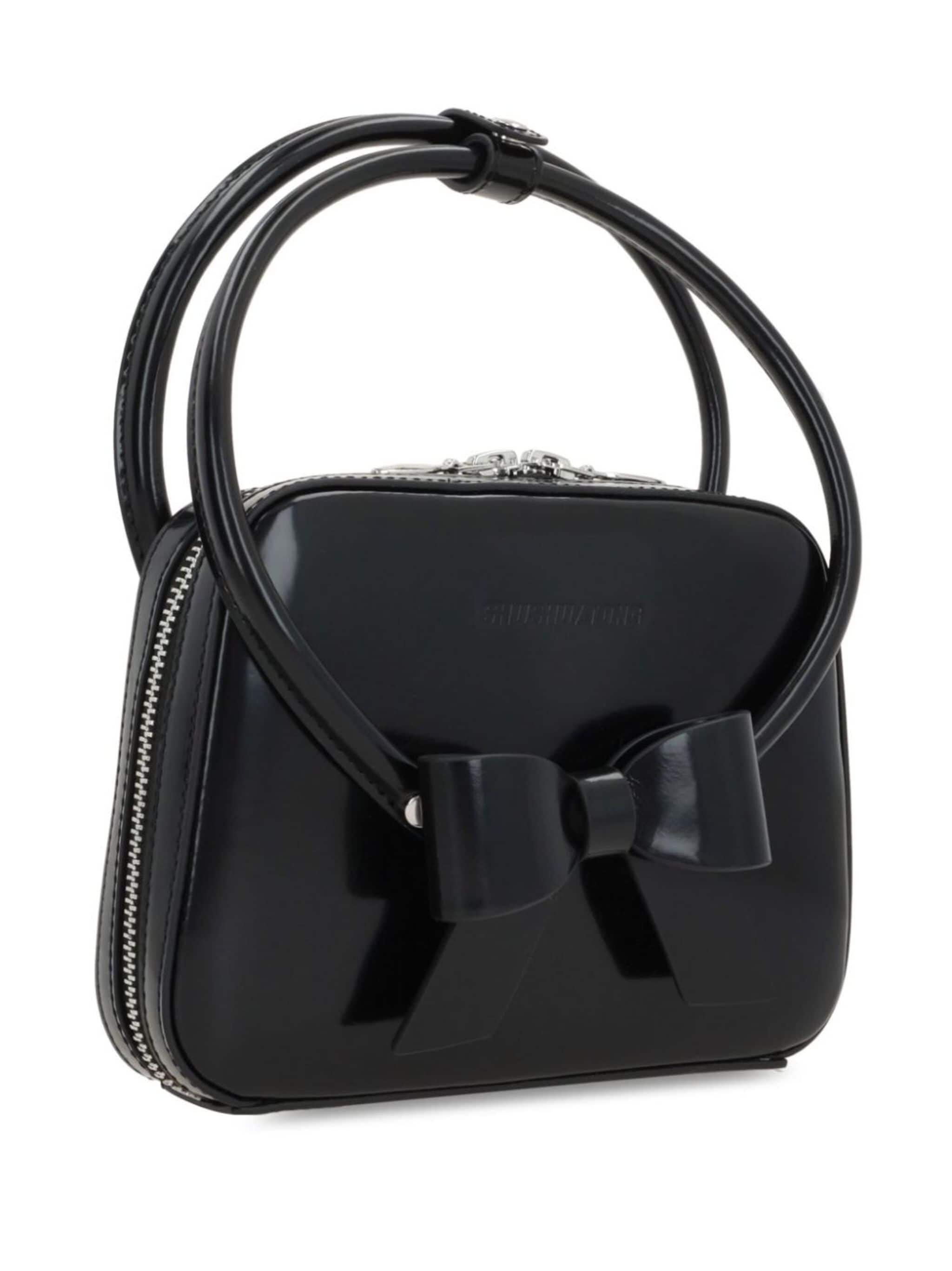 Stereo bow-appliqué leather bag - 3