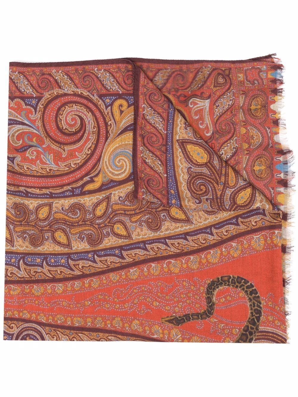 paisley-print scarf - 1