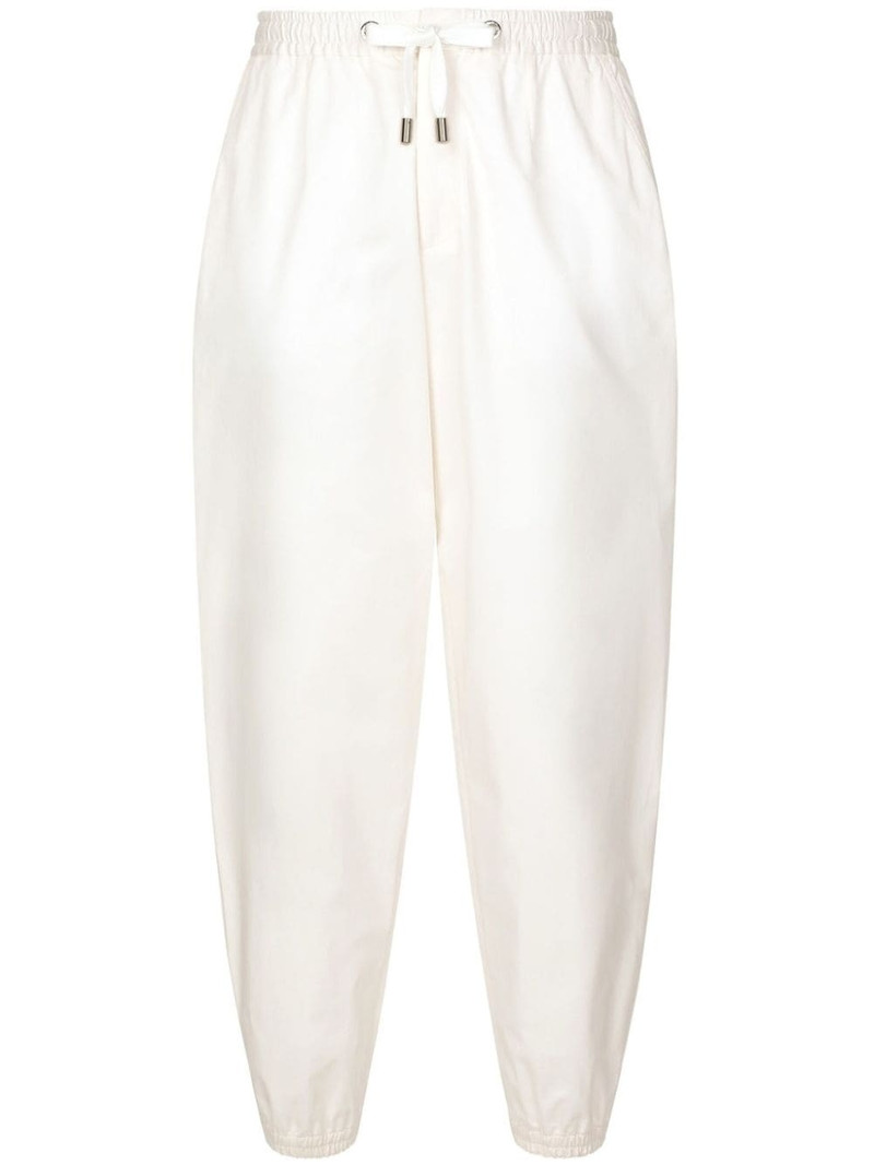 drawstring-waist cotton track pants 1