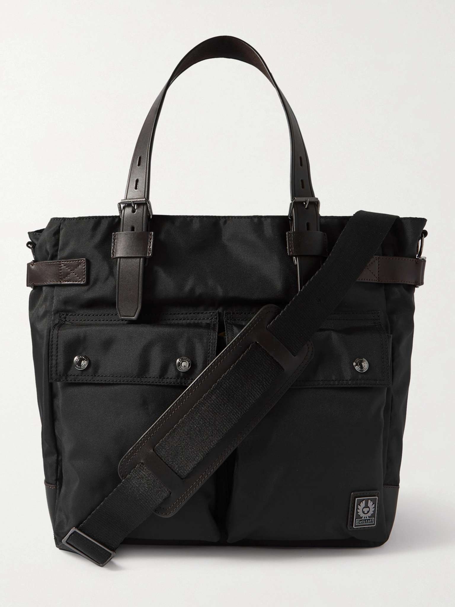 Touring Leather-Trimmed Nylon Tote Bag - 1