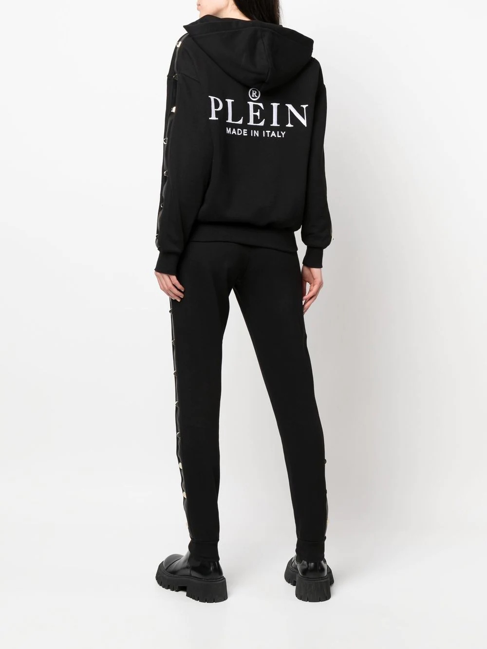 studded zip-front hoodie - 2