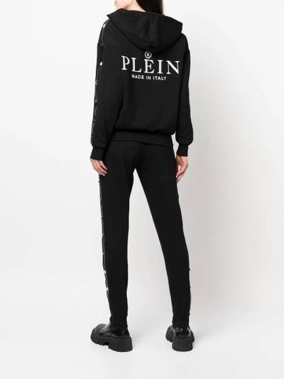 PHILIPP PLEIN studded zip-front hoodie outlook