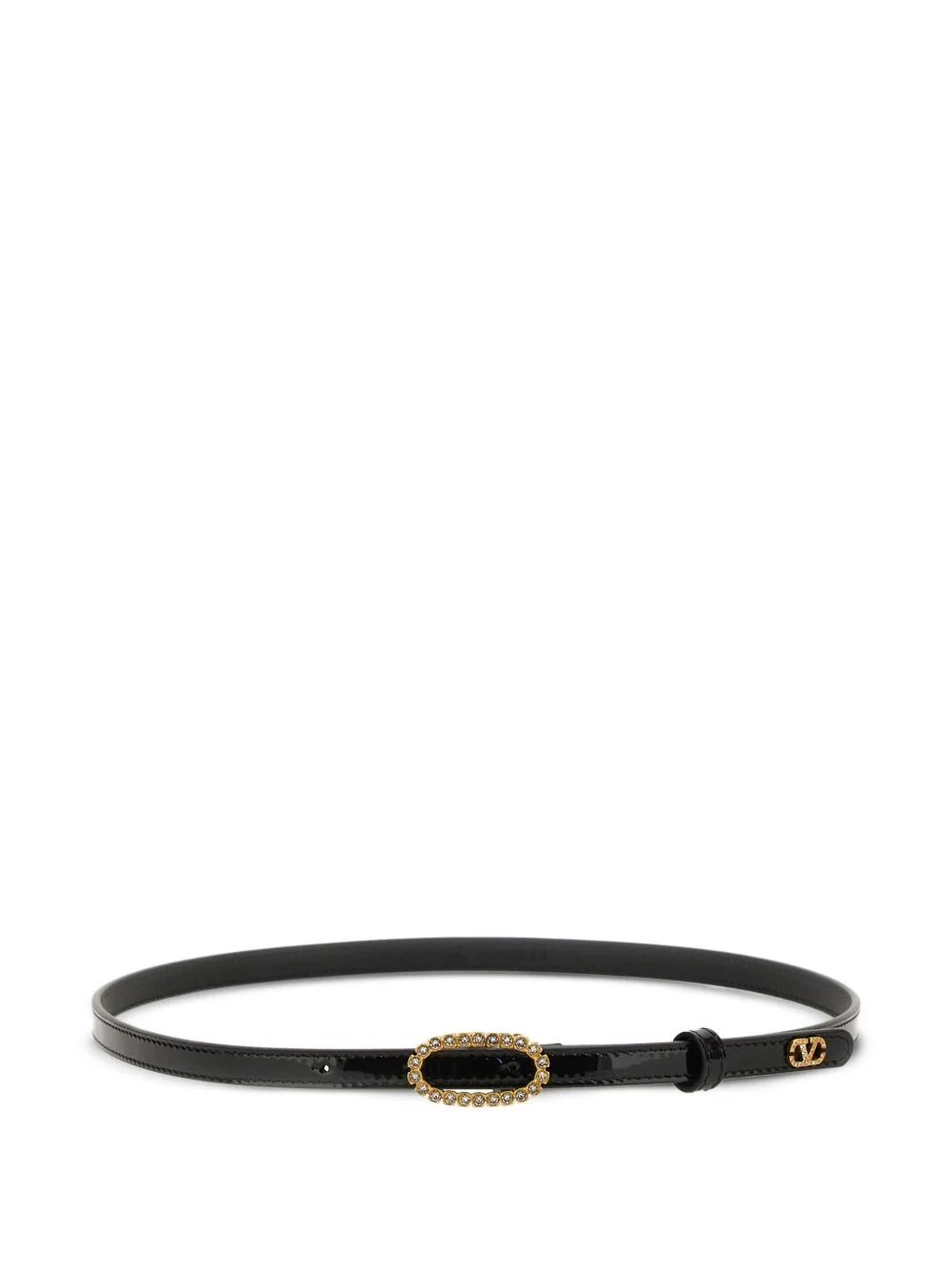 embellished-logo buckle belt - 1