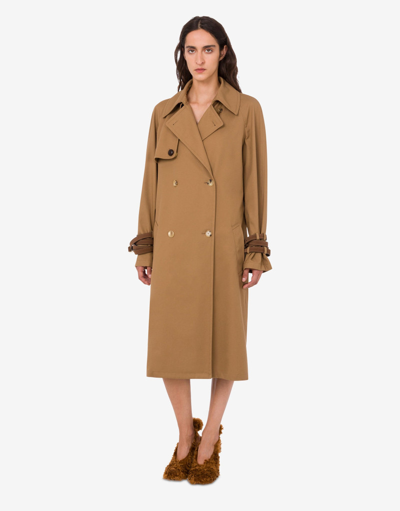 COTTON BLEND GABARDINE TRENCH COAT 1