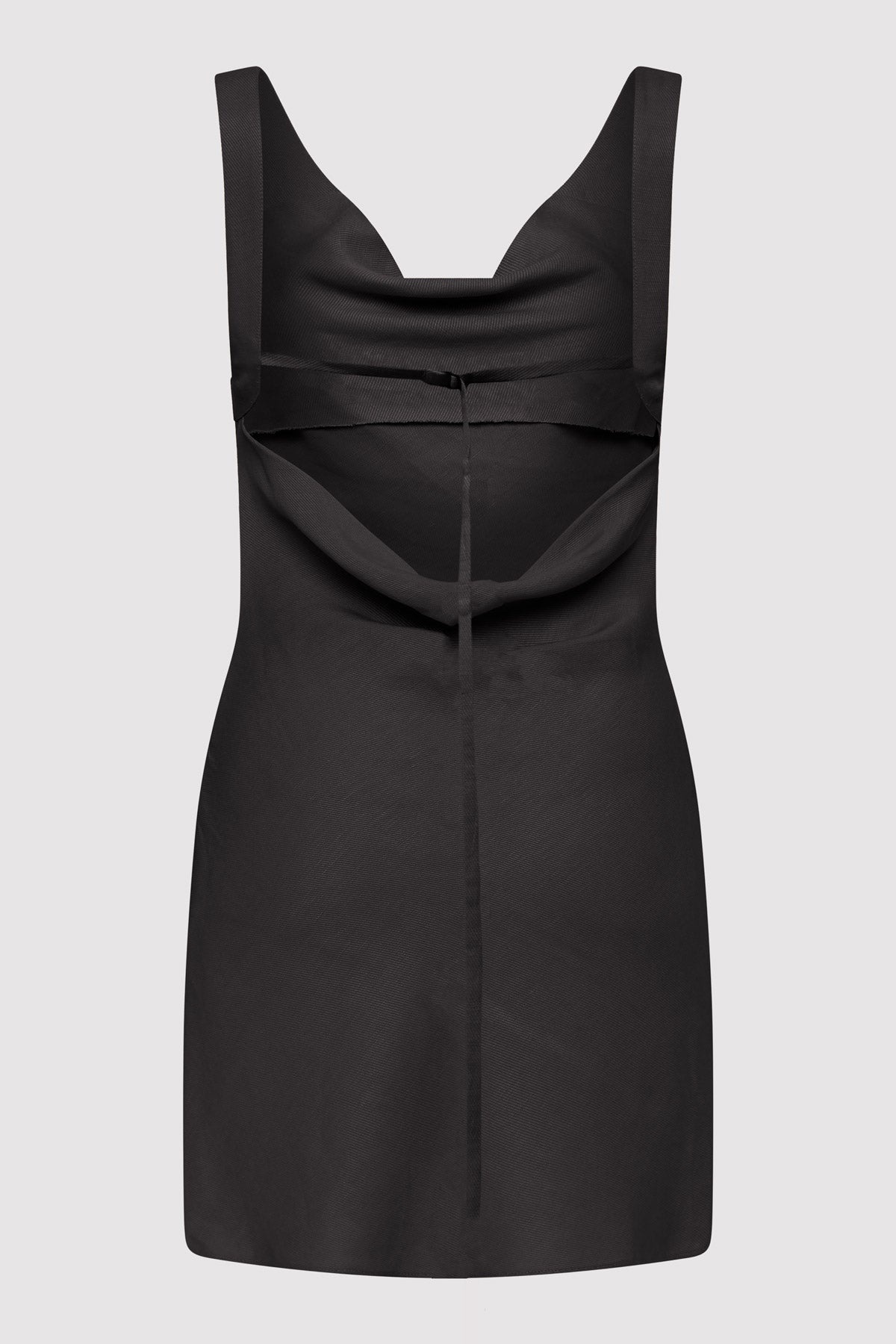 Double Drape Mini Dress - Black - 4