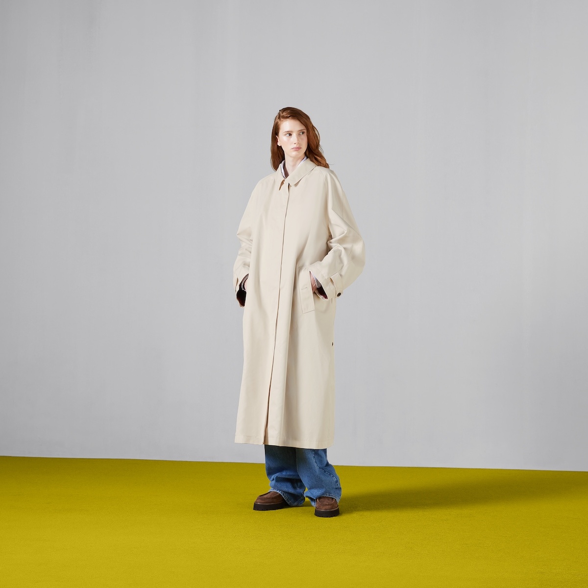 GUCCI Cotton gabardine trench coat | REVERSIBLE