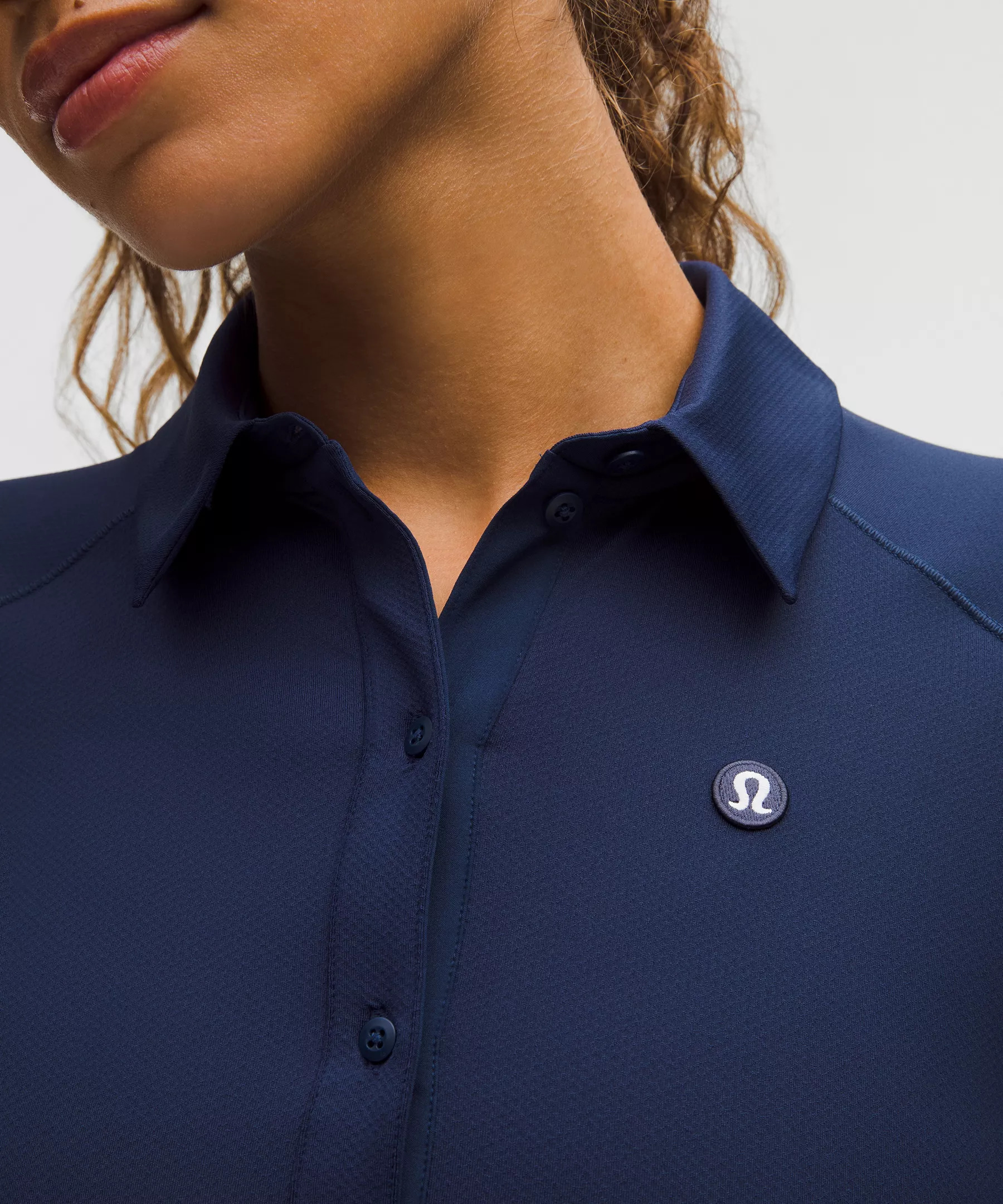 Quick-Dry Long-Sleeve Polo Shirt *Straight Hem - 6