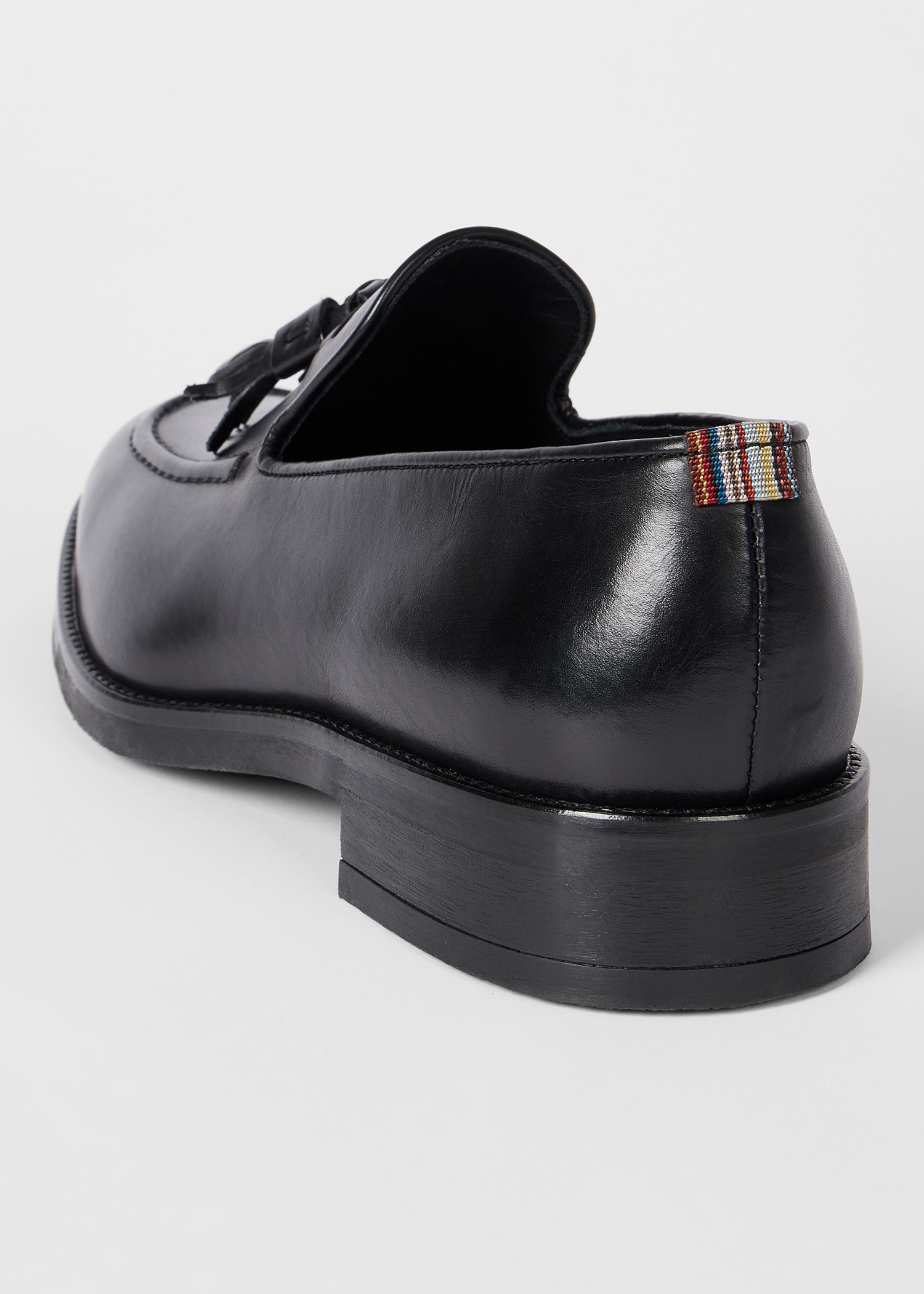 Black Leather 'Lawrence' Tassel Loafers - 5