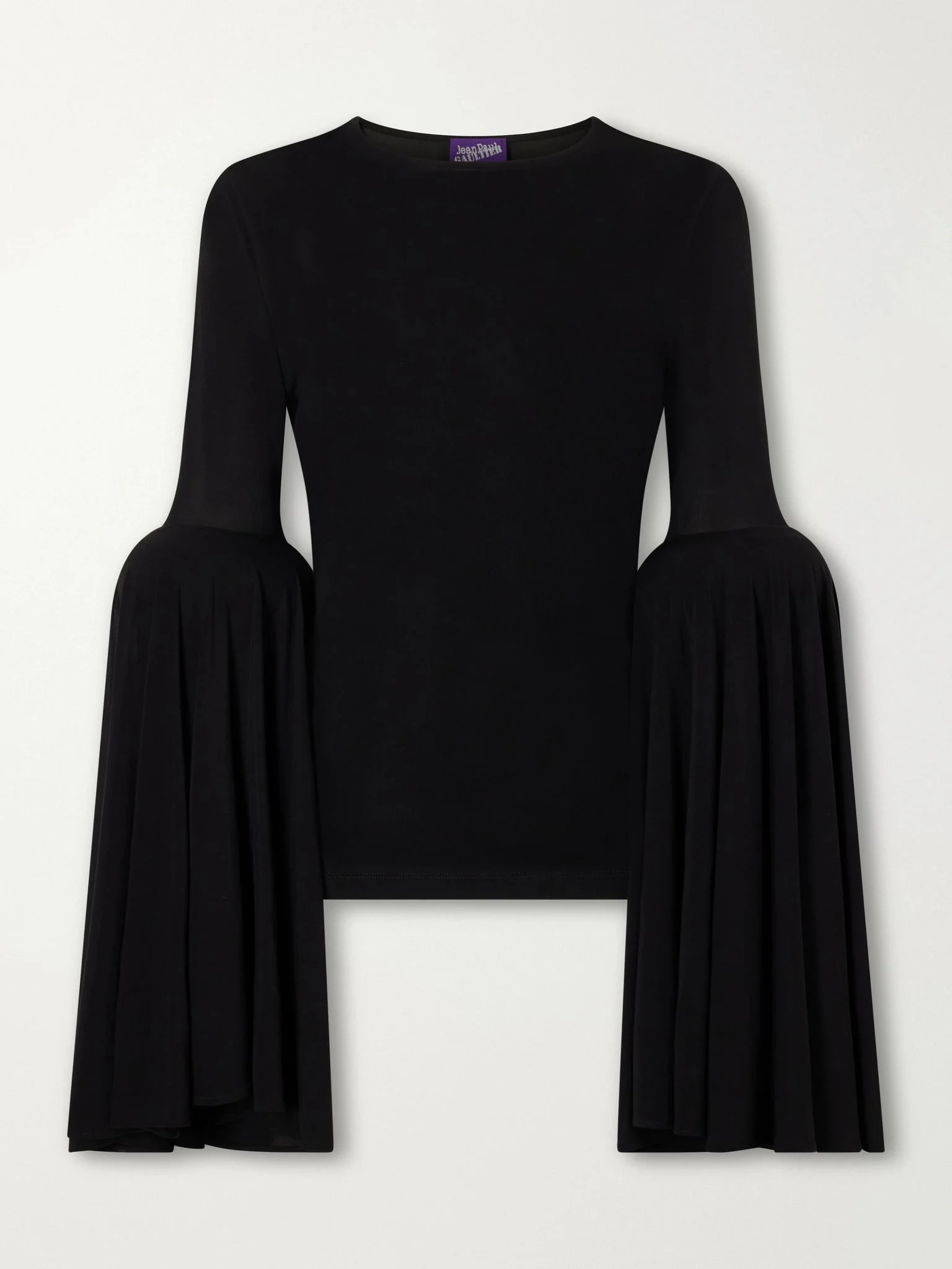 Gathered jersey blouse Black - 1