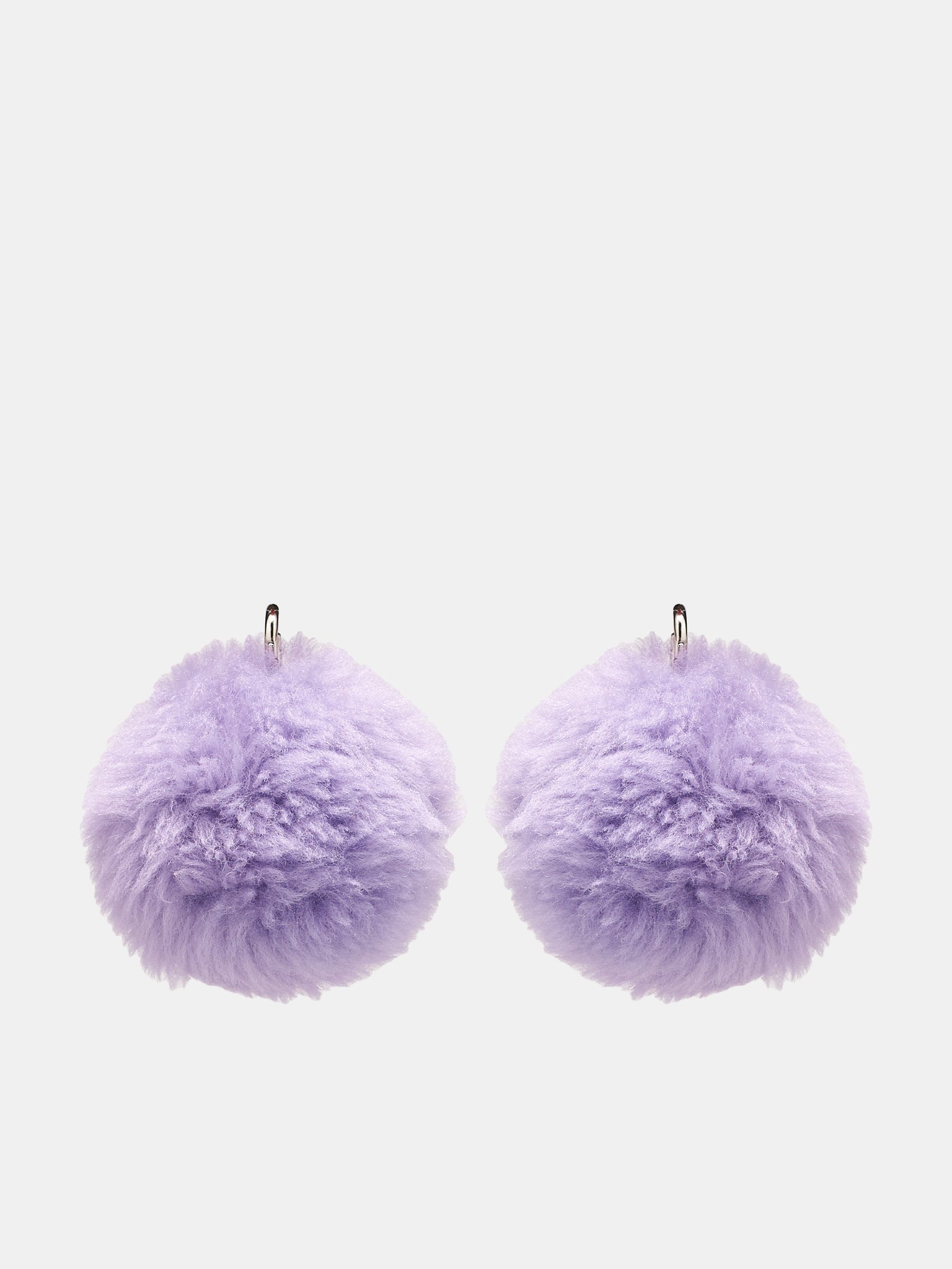 Fluffy Pom-Pom Earrings - 1
