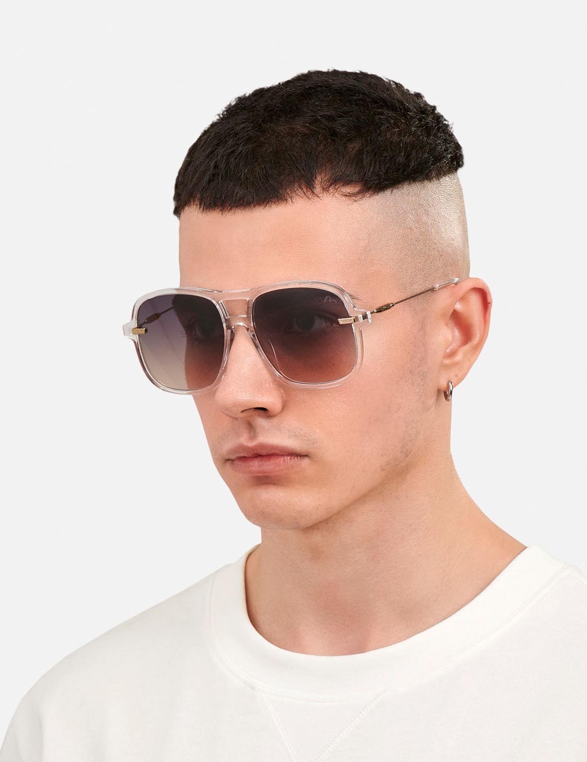 DOUBLE BRIDGE OVERSIZED SUNGLASSES - 1