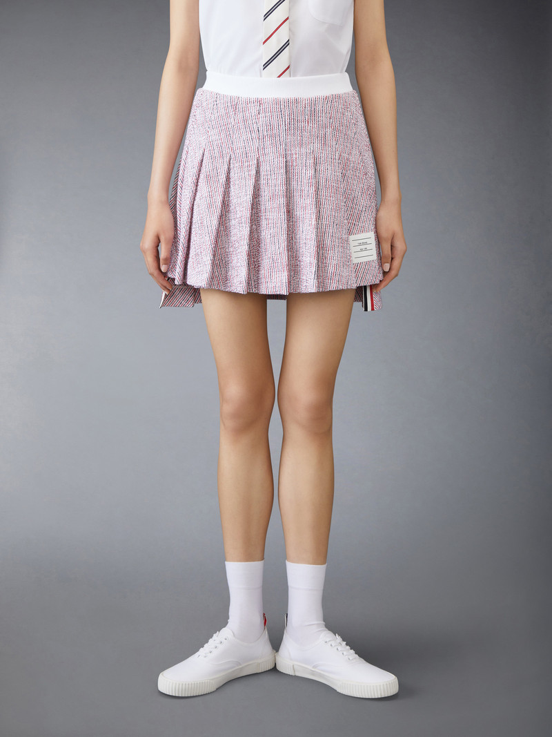 Thom Browne COTTON TWEED MINI PLEATED SKIRT outlook