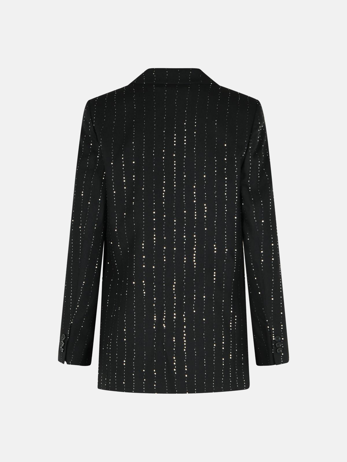 'BOYFRIEND FIT' BLAZER WITH BLACK WOOL BLEND PAIETTES - 3