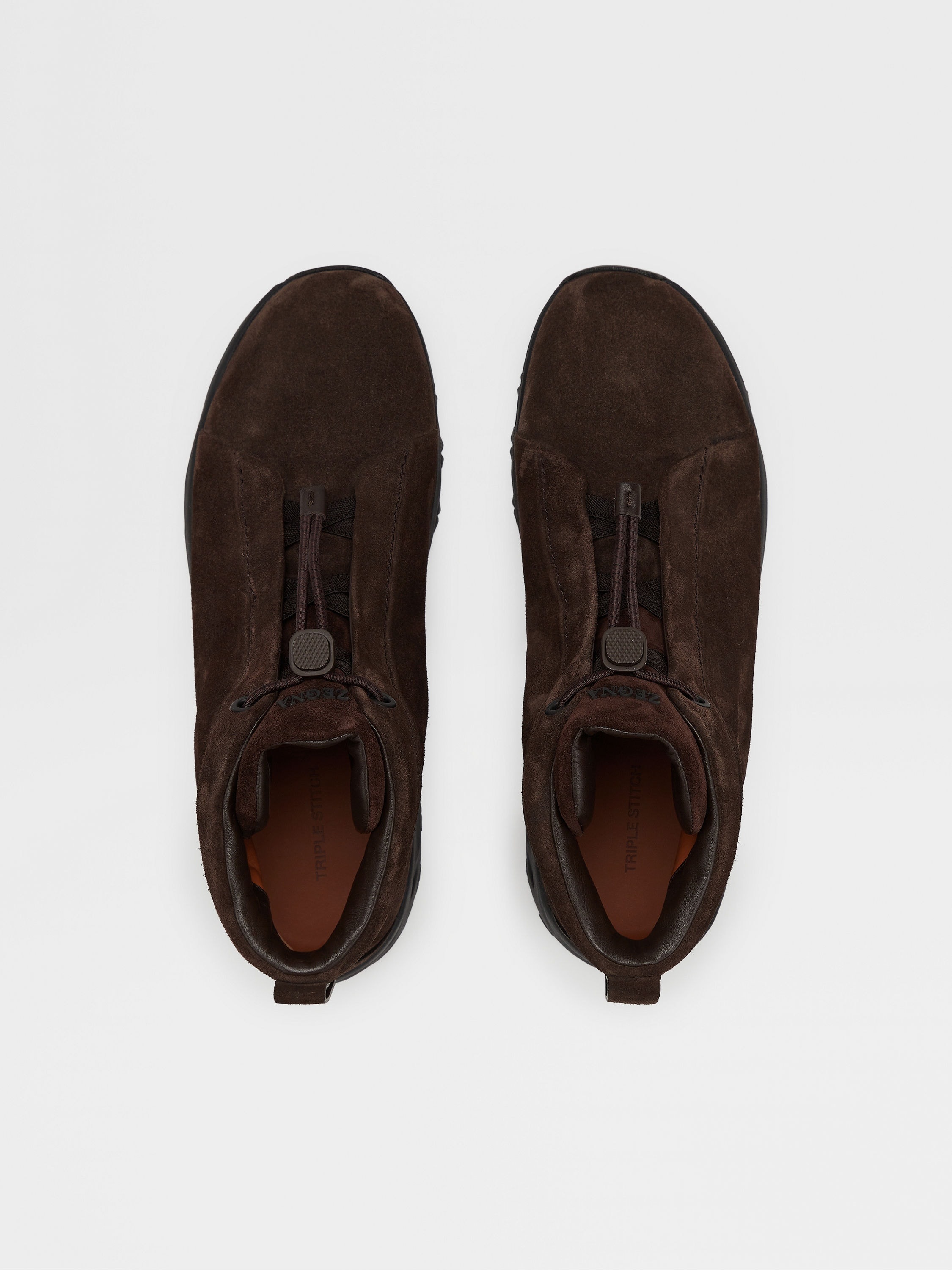 DARK BROWN SUEDE TRIPLE STITCH™ VETTA SNEAKERS - 3