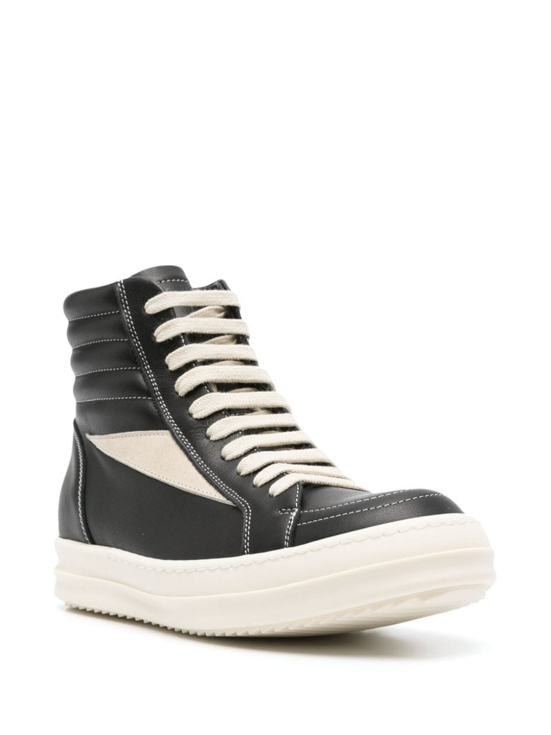 Rick Owens high-top leather sneakers outlook