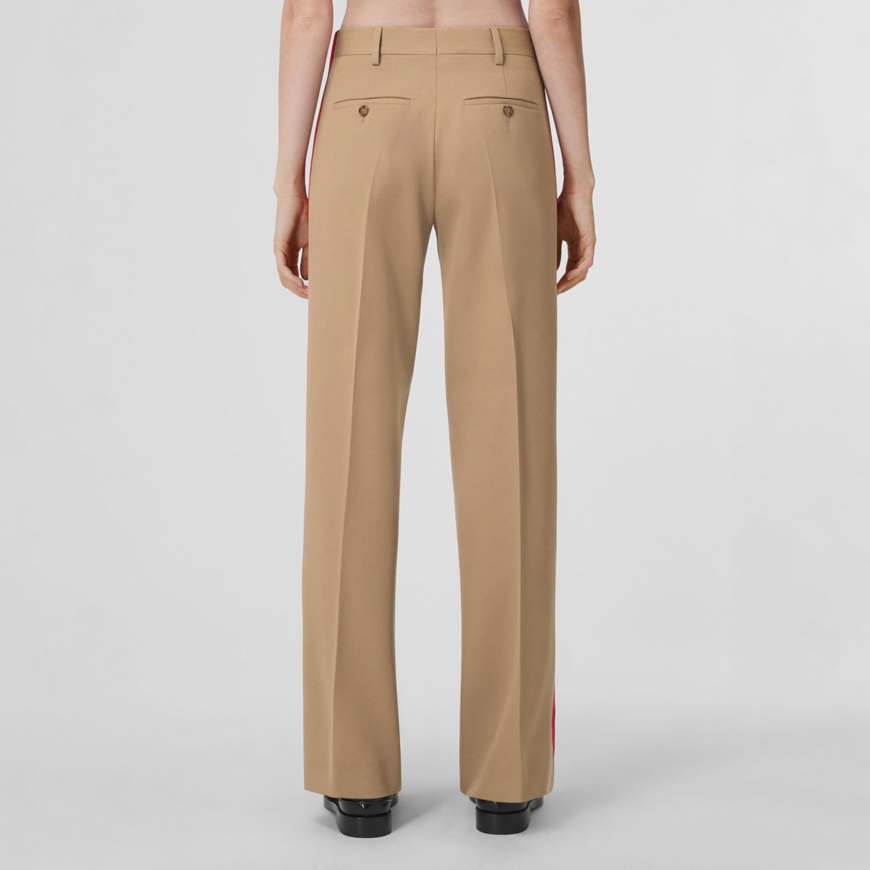 Colour Block Grain de Poudre Wool Tailored Trousers - 4