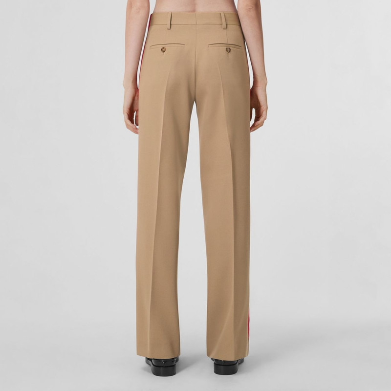 Colour Block Grain de Poudre Wool Tailored Trousers 4