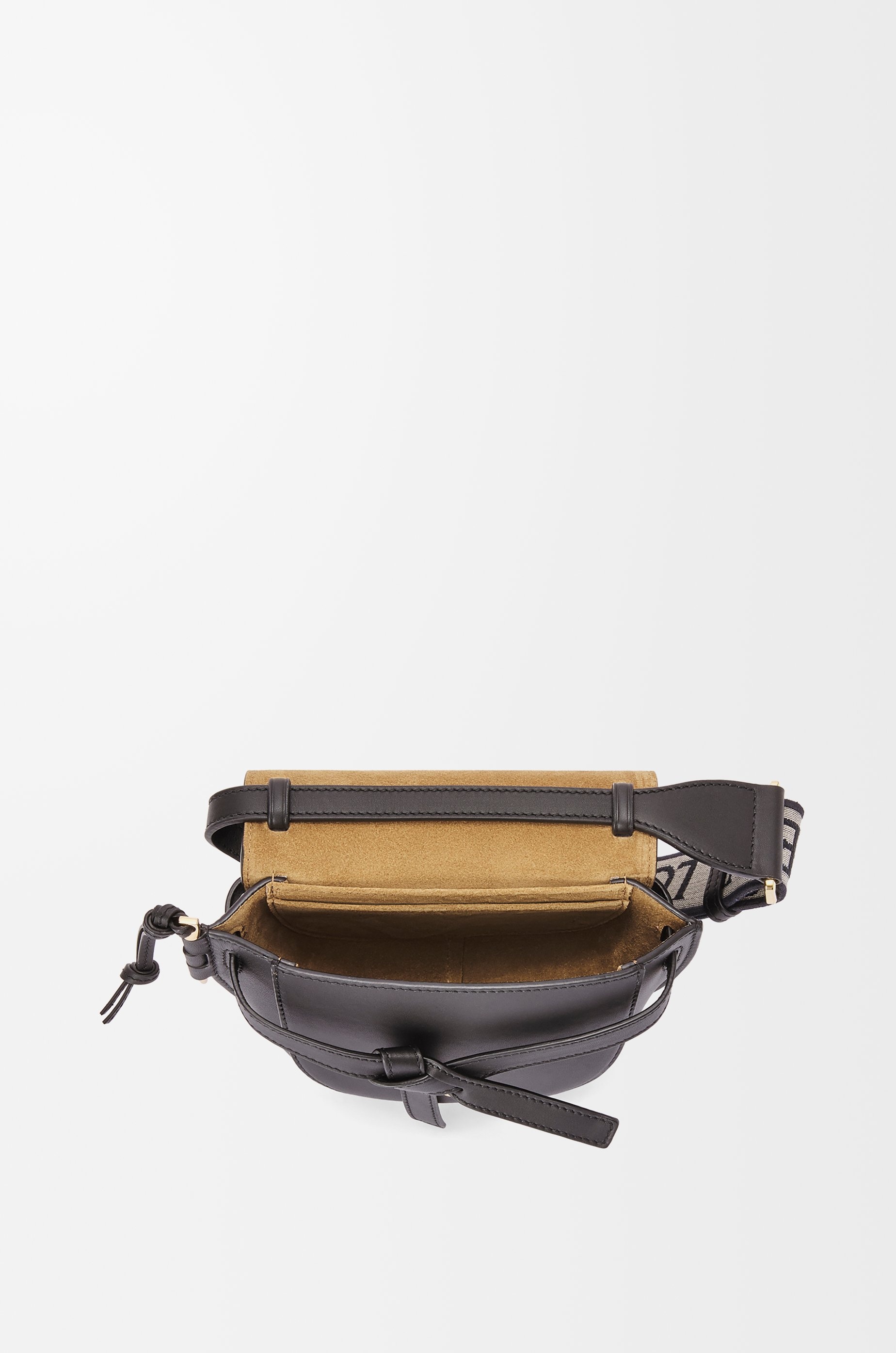 Mini Gate Dual bag in soft calfskin and jacquard - 8