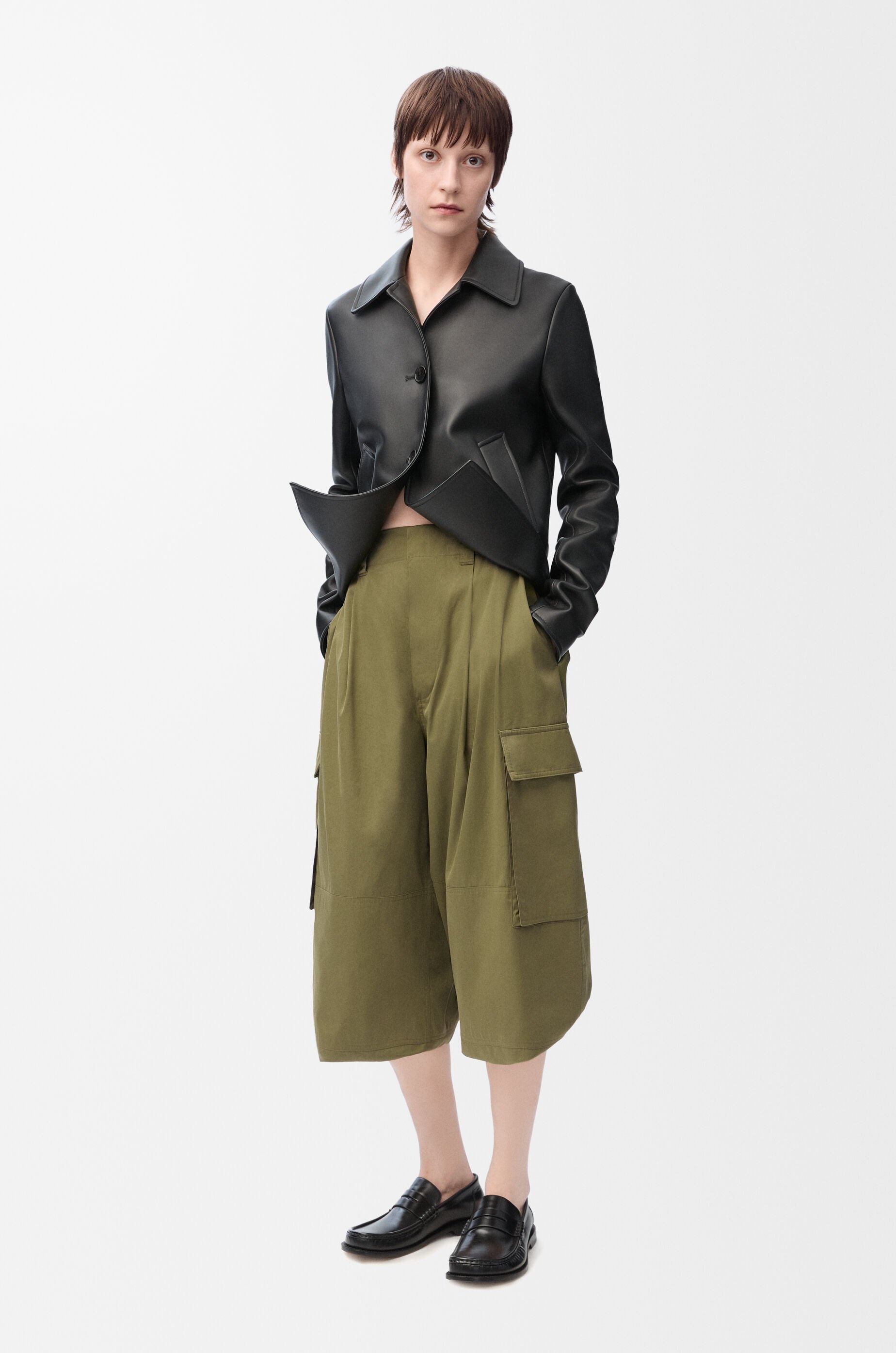 Cargo trousers in cotton and silk - 3