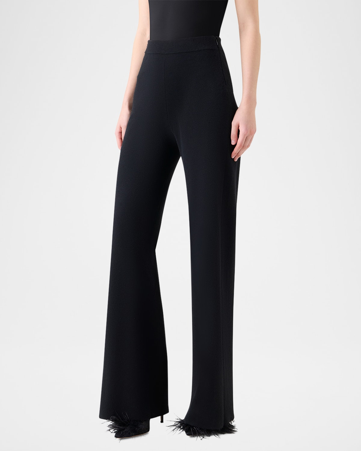 Cashmere Milano Knit Bootcut-Leg Pants - 5