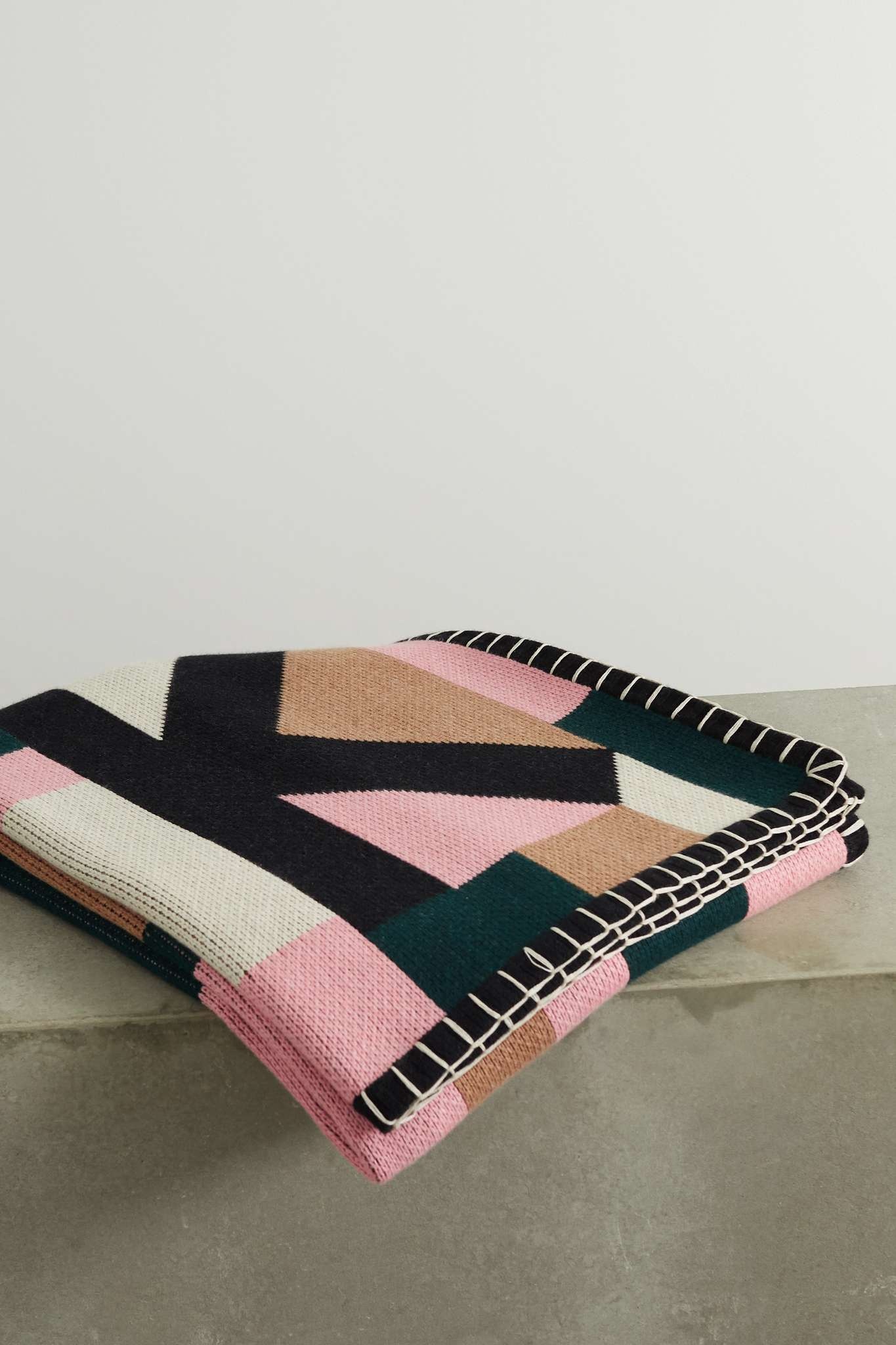 Saratta intarsia cashmere blanket - 2