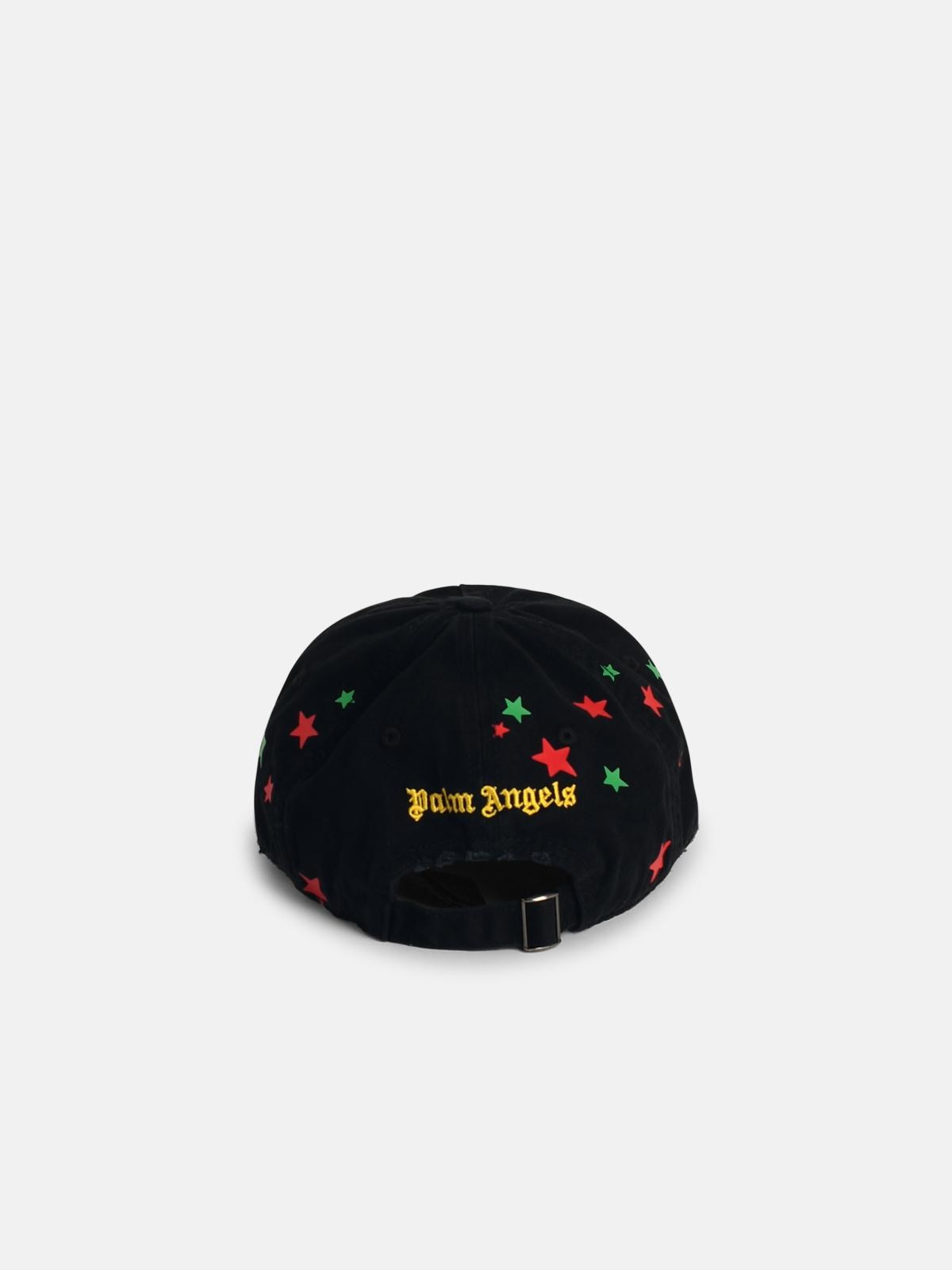'PARADISE' BLACK COTTON HAT - 3