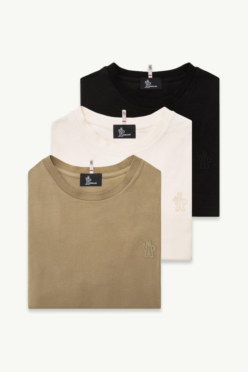 Logo Patch Cotton Blend T-Shirt (Three Pack) 1