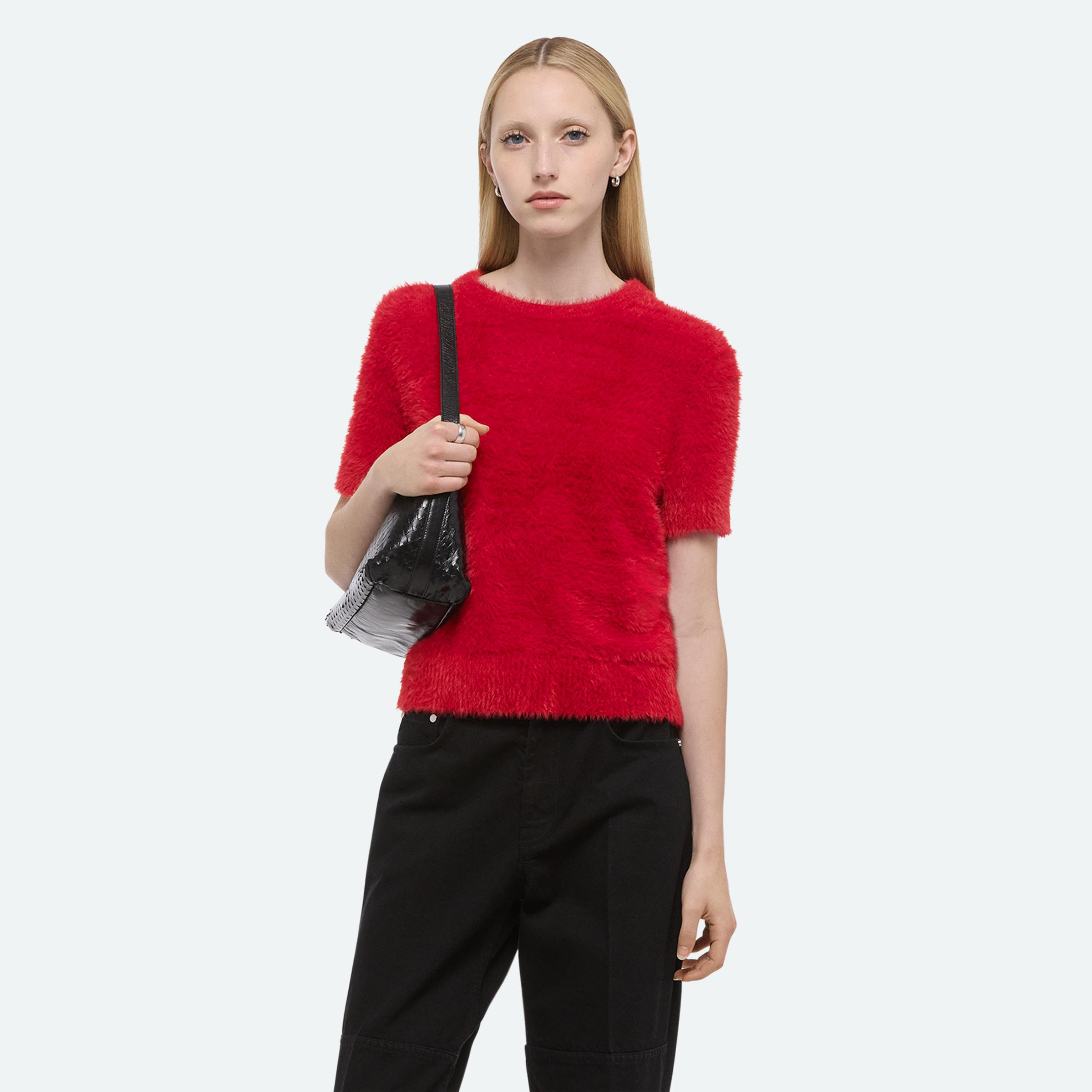 CROPPED SWEATER TEE - 8