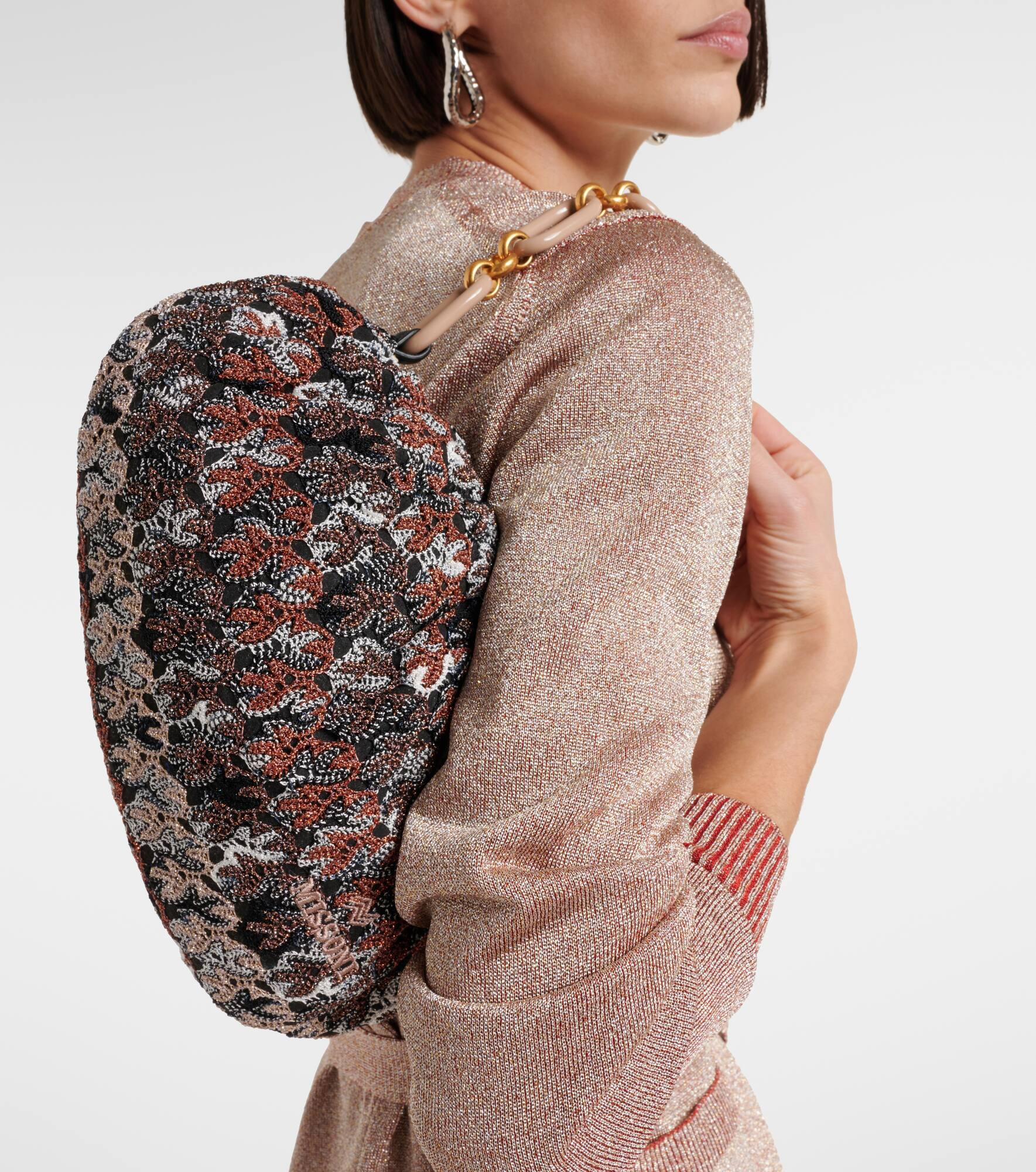 Medium beaded shoulder bag - 2