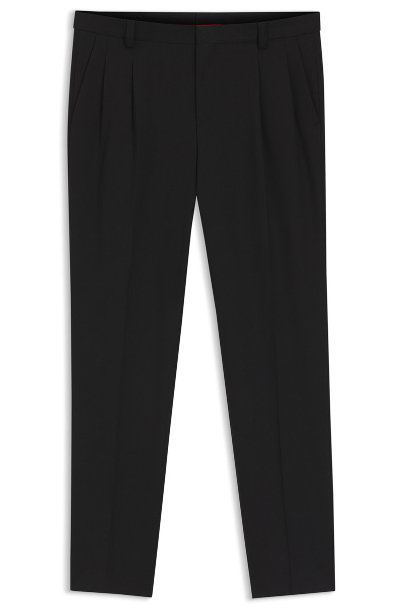 EXTRA-SLIM-FIT TROUSERS IN WOOL-BLEND TWILL 1