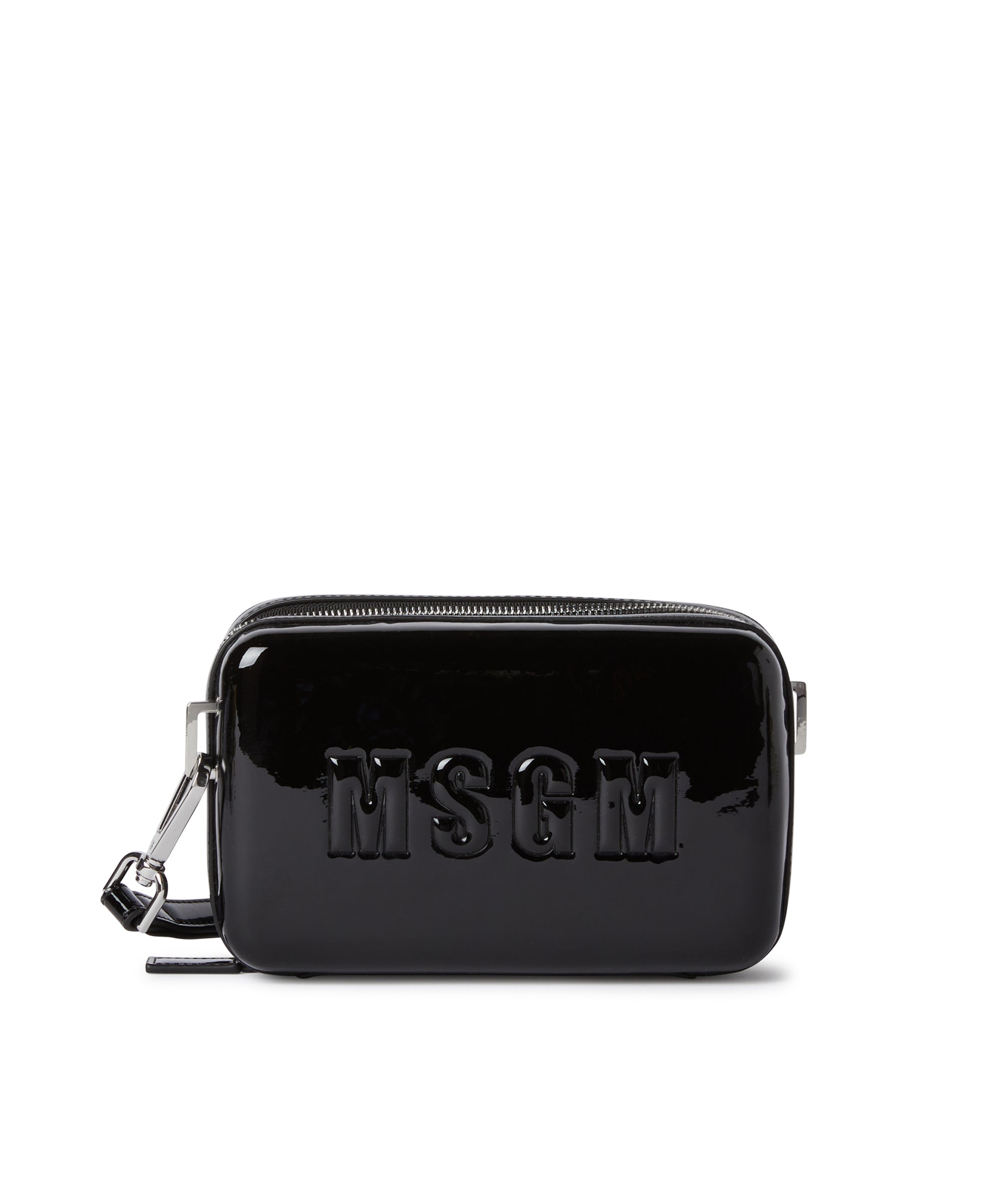 Faux fur pouch with embossed MSGM logo - 1