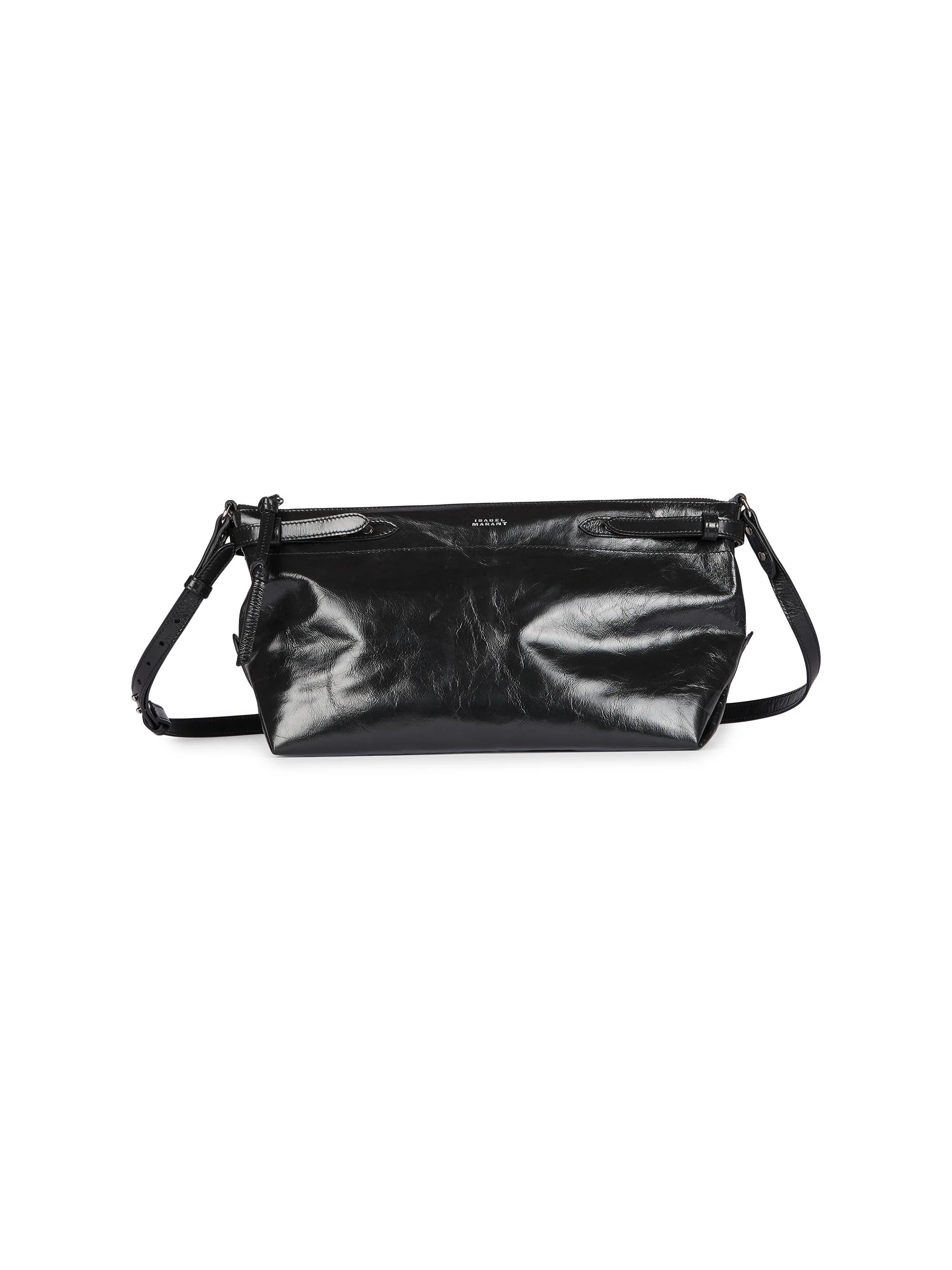 Women's Winna Day Leather Shoulder Bag - Black - 1